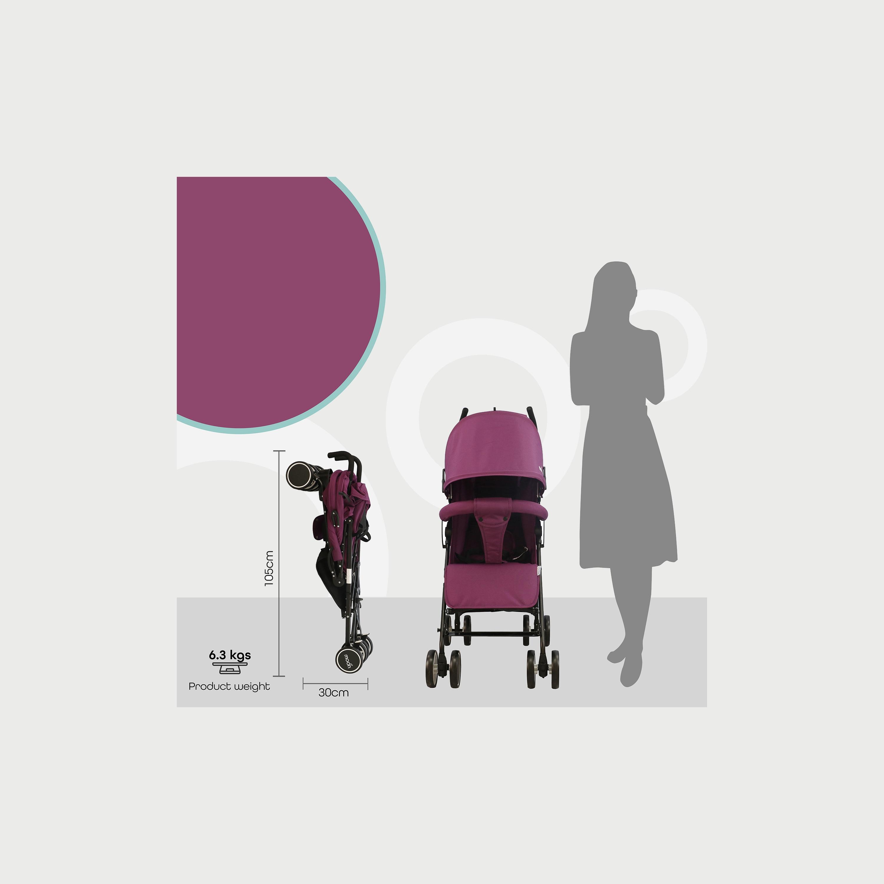 Moon Neo Plus Light Weight Travel Stroller, Purple-baby-gear-strollersandprams-strollers-image-5