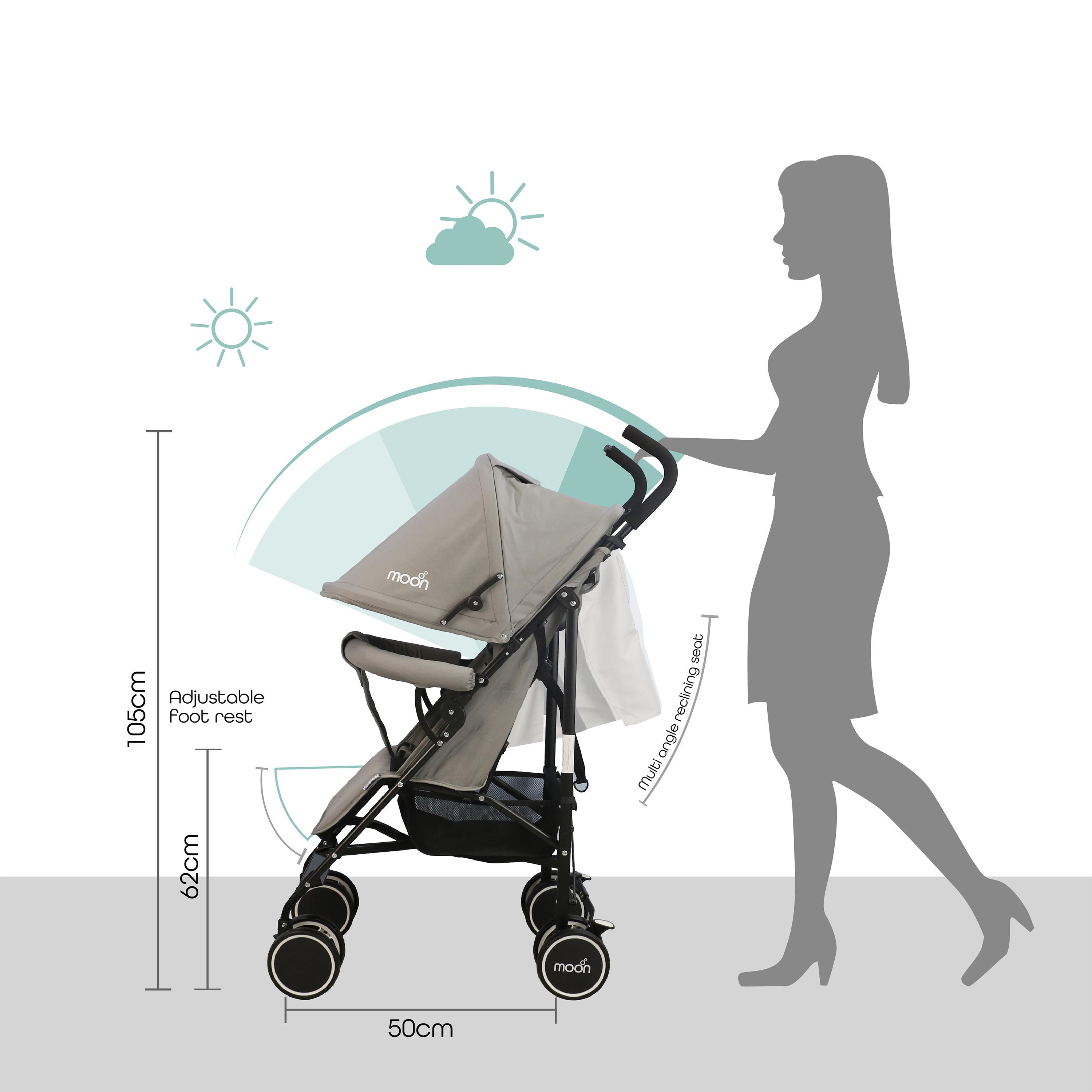 Moon Neo Plus Light Weight Travel Stroller, Cool Grey-baby-gear-strollersandprams-strollers-image-4