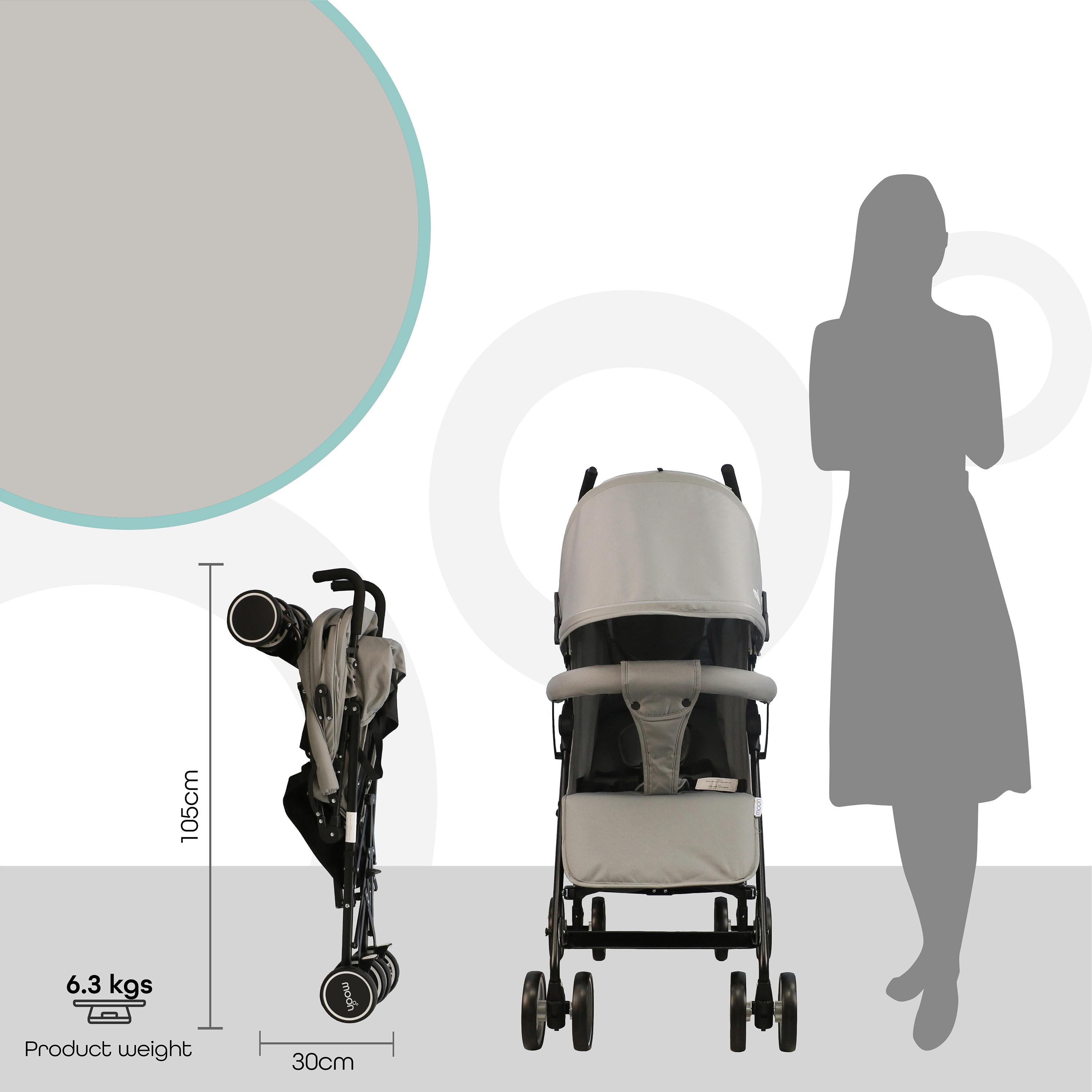 Moon Neo Plus Light Weight Travel Stroller, Cool Grey-baby-gear-strollersandprams-strollers-image-5