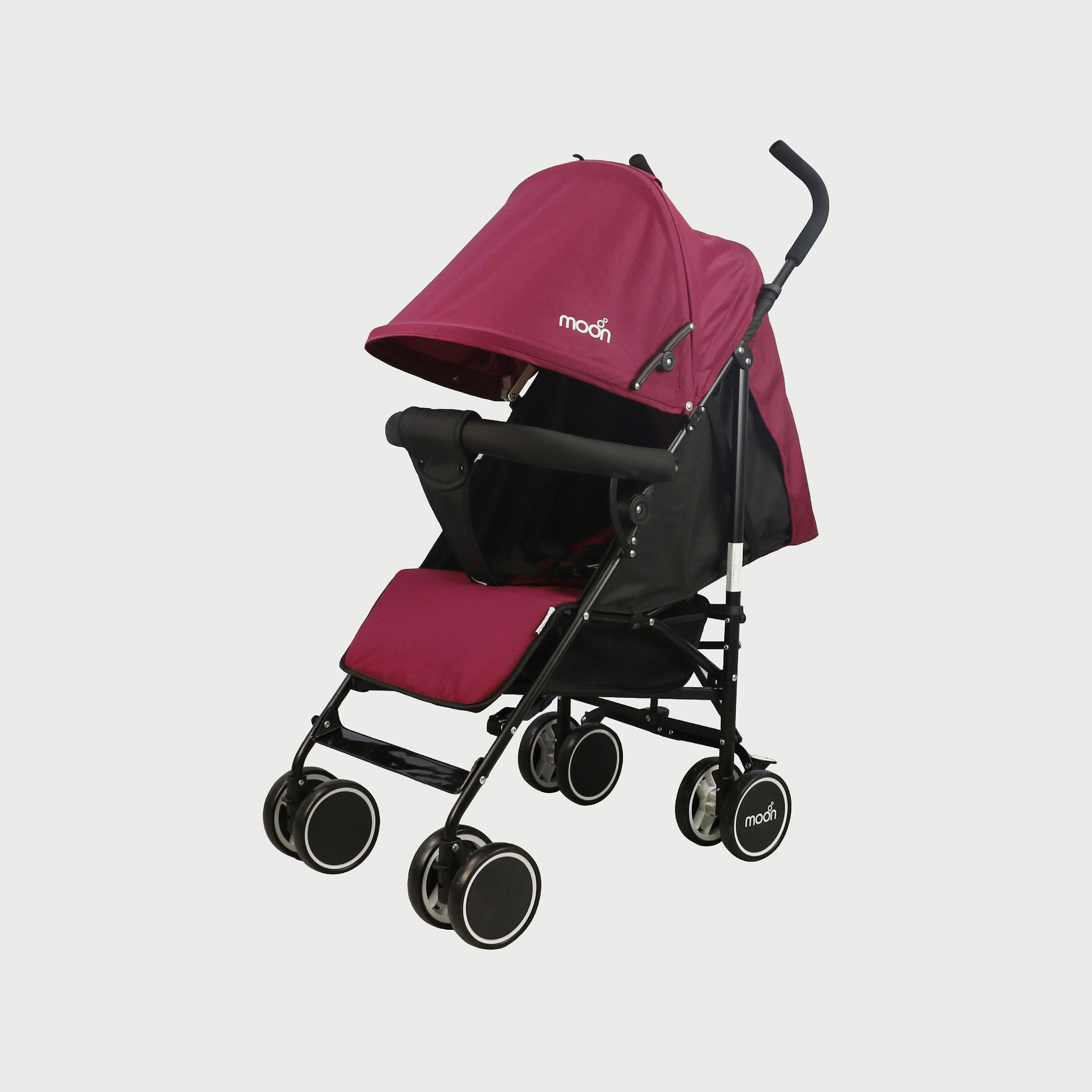 Moon Neo Plus Light Weight Travel Stroller, Dark Red-baby-gear-strollersandprams-strollers-image-1