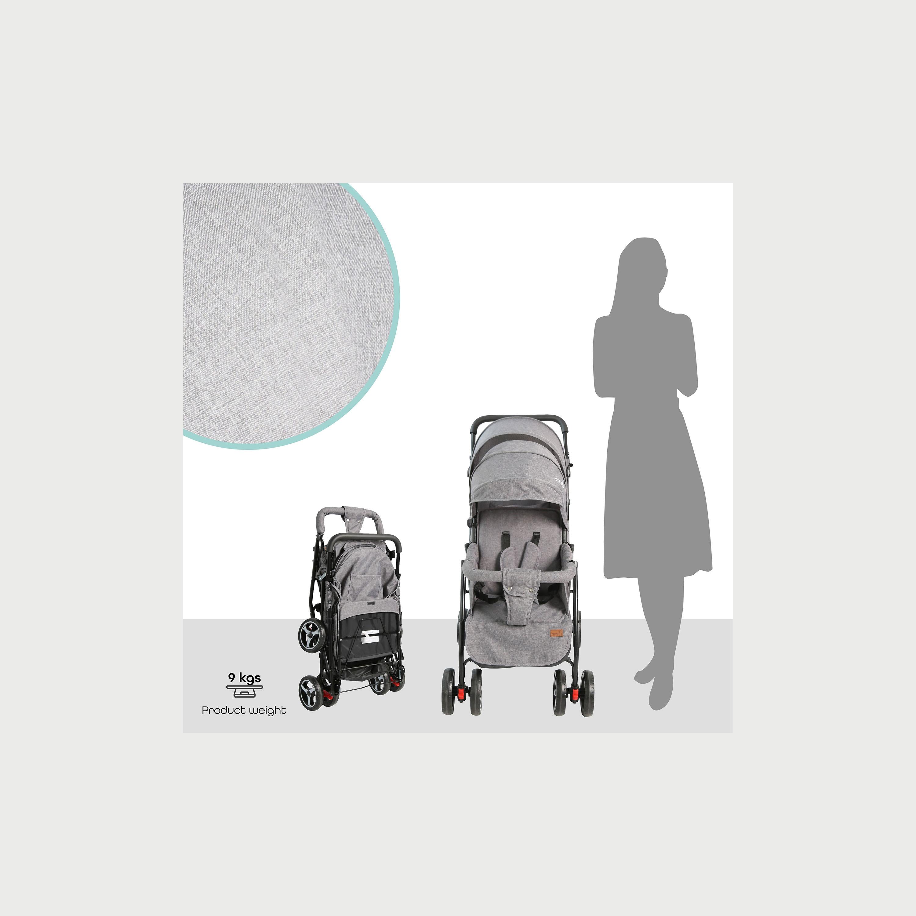 Moon Magnum Tandem Easy Fold Twin Travel Stroller, Mid Grey-baby-gear-strollersandprams-strollers-image-5