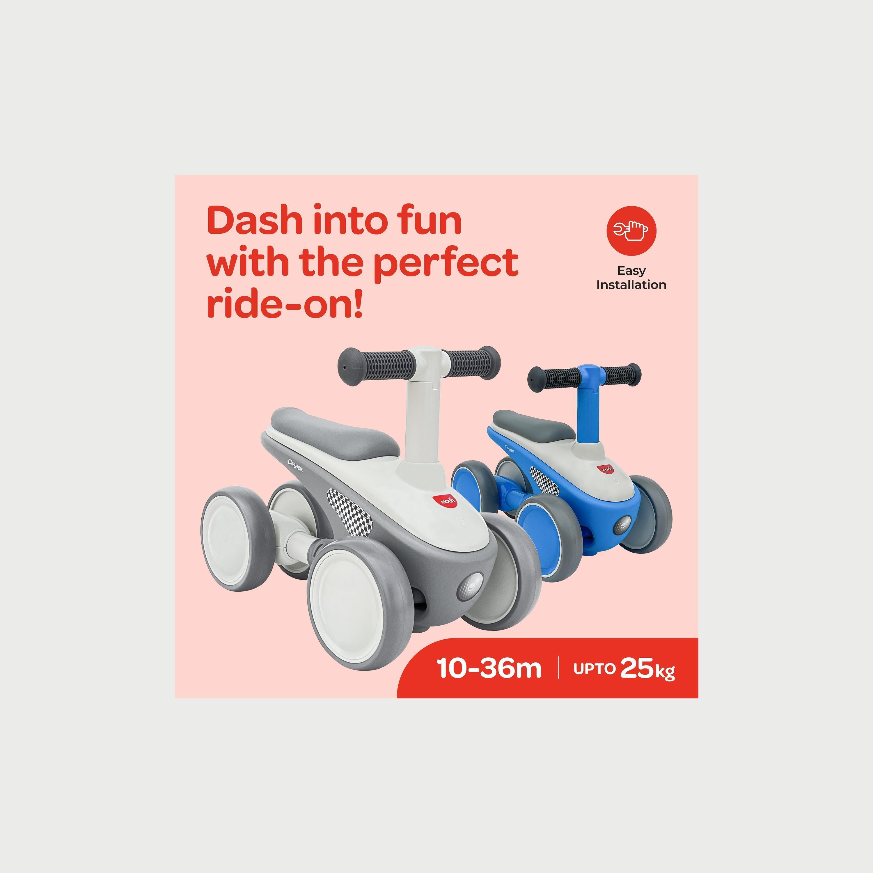 درّاجة للأطفال داشر من مون - رمادي-toys-outdoor-scooters-image-2
