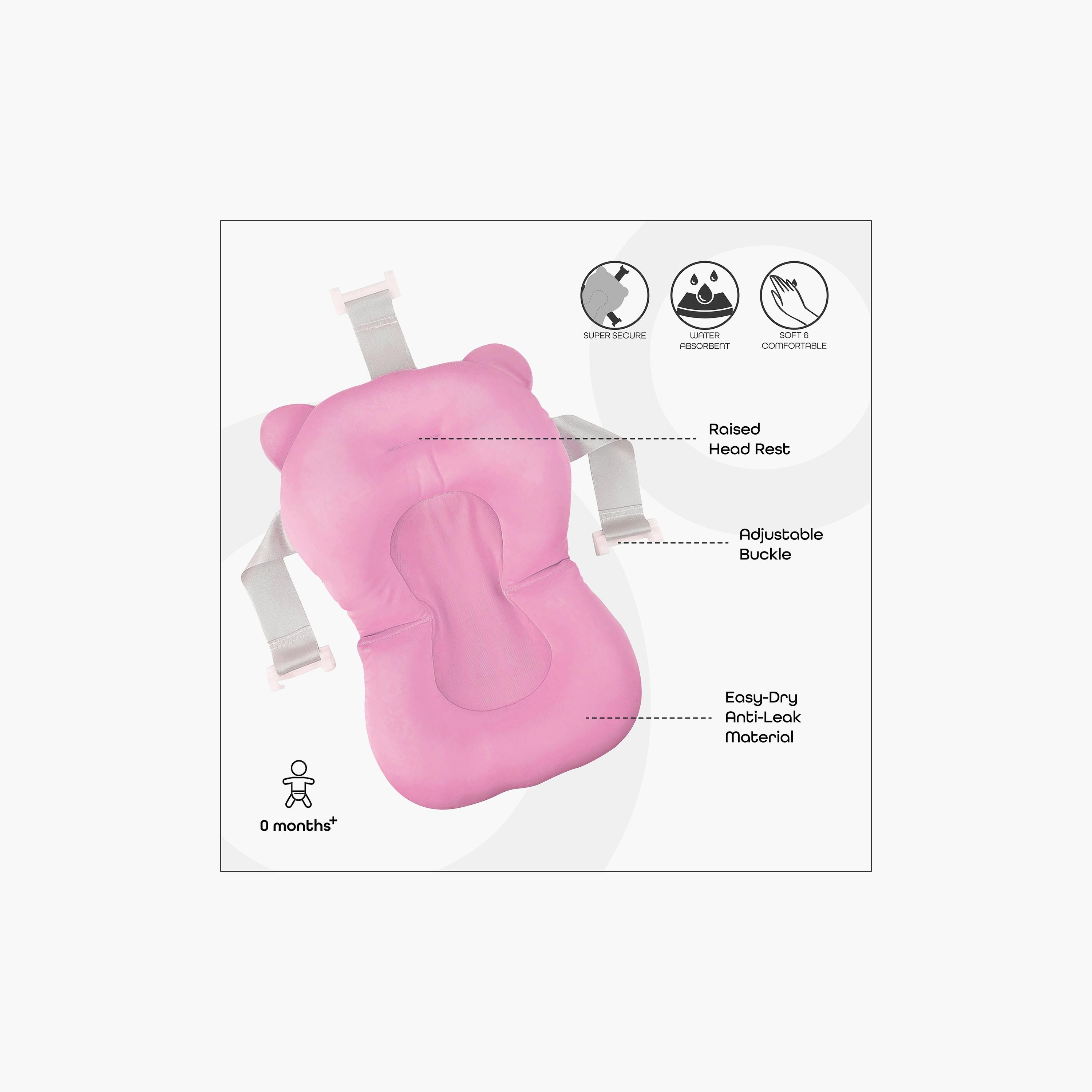 Moon Anti-Slip Baby Bath Pad, Pink-baby-bathandcare-bathtubs-image-2