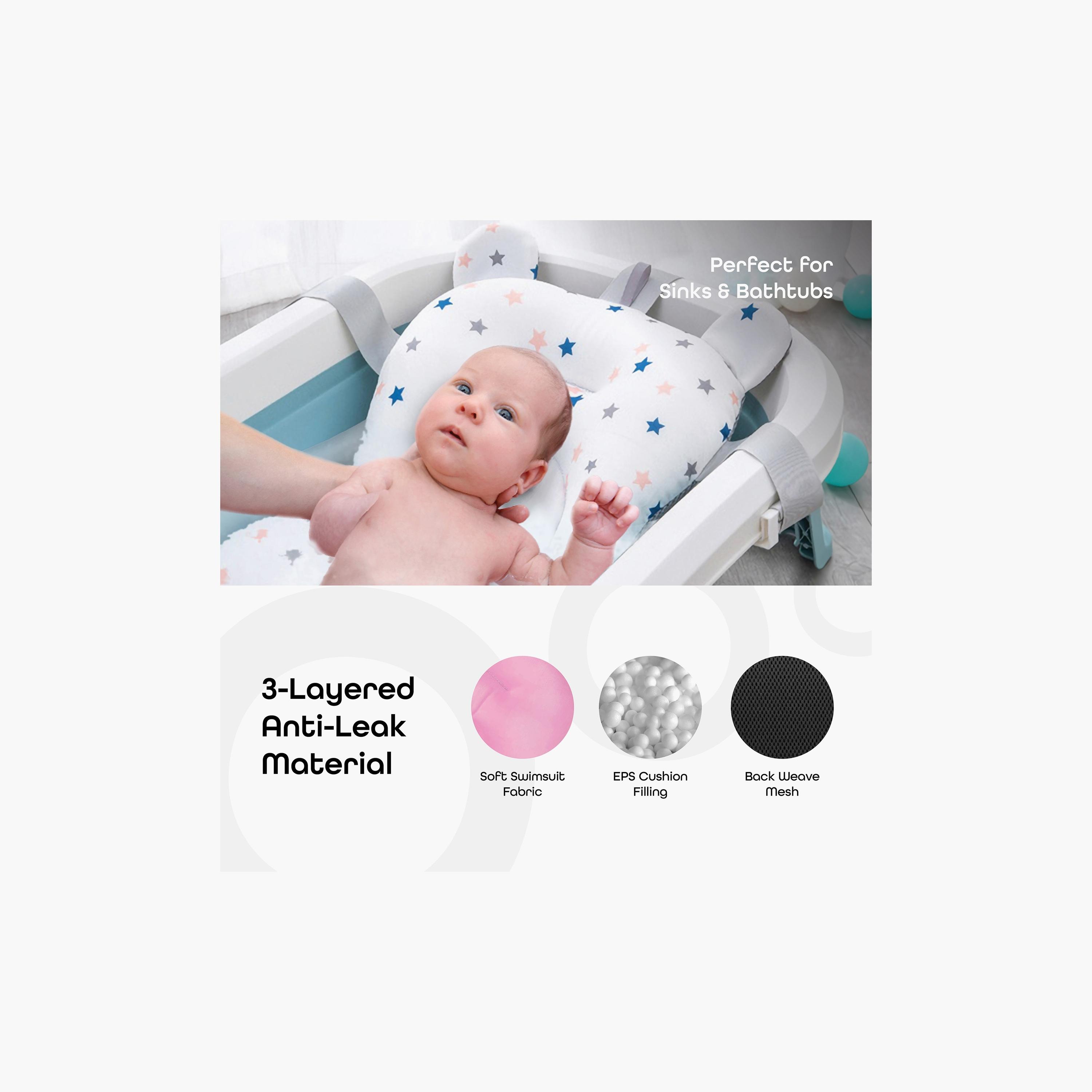 Moon Anti-Slip Baby Bath Pad, Pink-baby-bathandcare-bathtubs-image-3