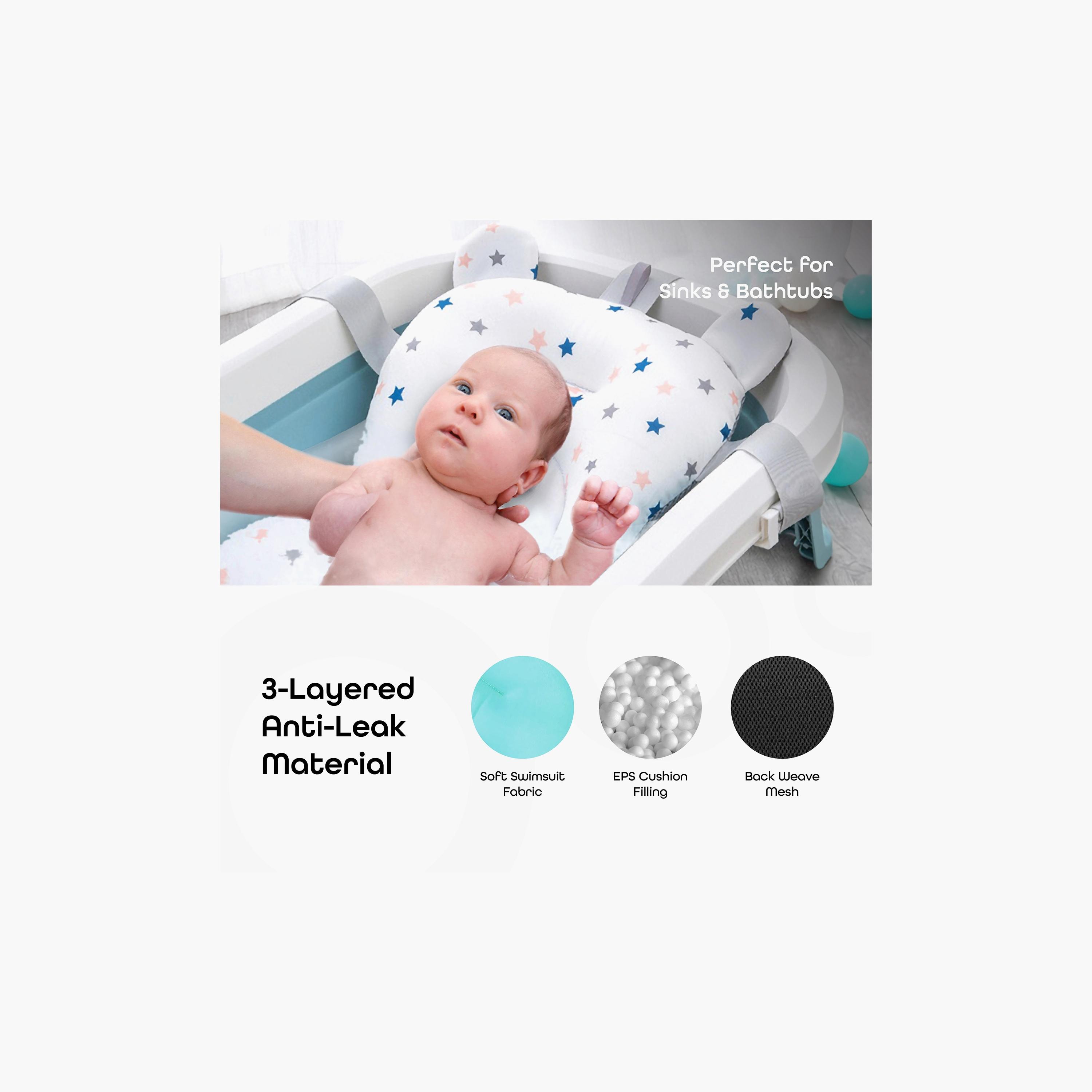 Moon Anti-Slip Baby Bath Pad, Blue-baby-bathandcare-bathtubs-image-3