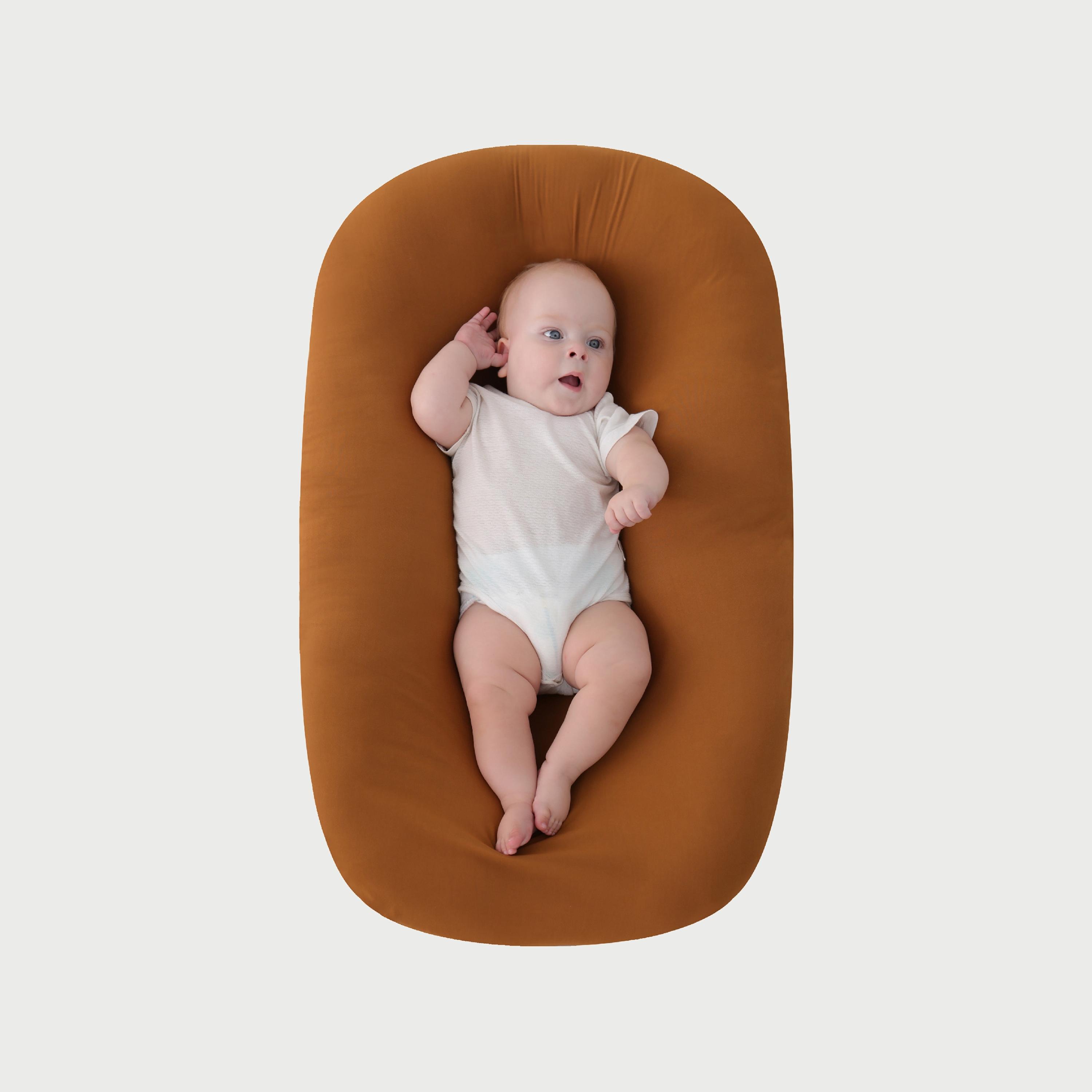 Moon Baby Lounger, Brown (95x55)-baby-nursery-babybedding-image-1