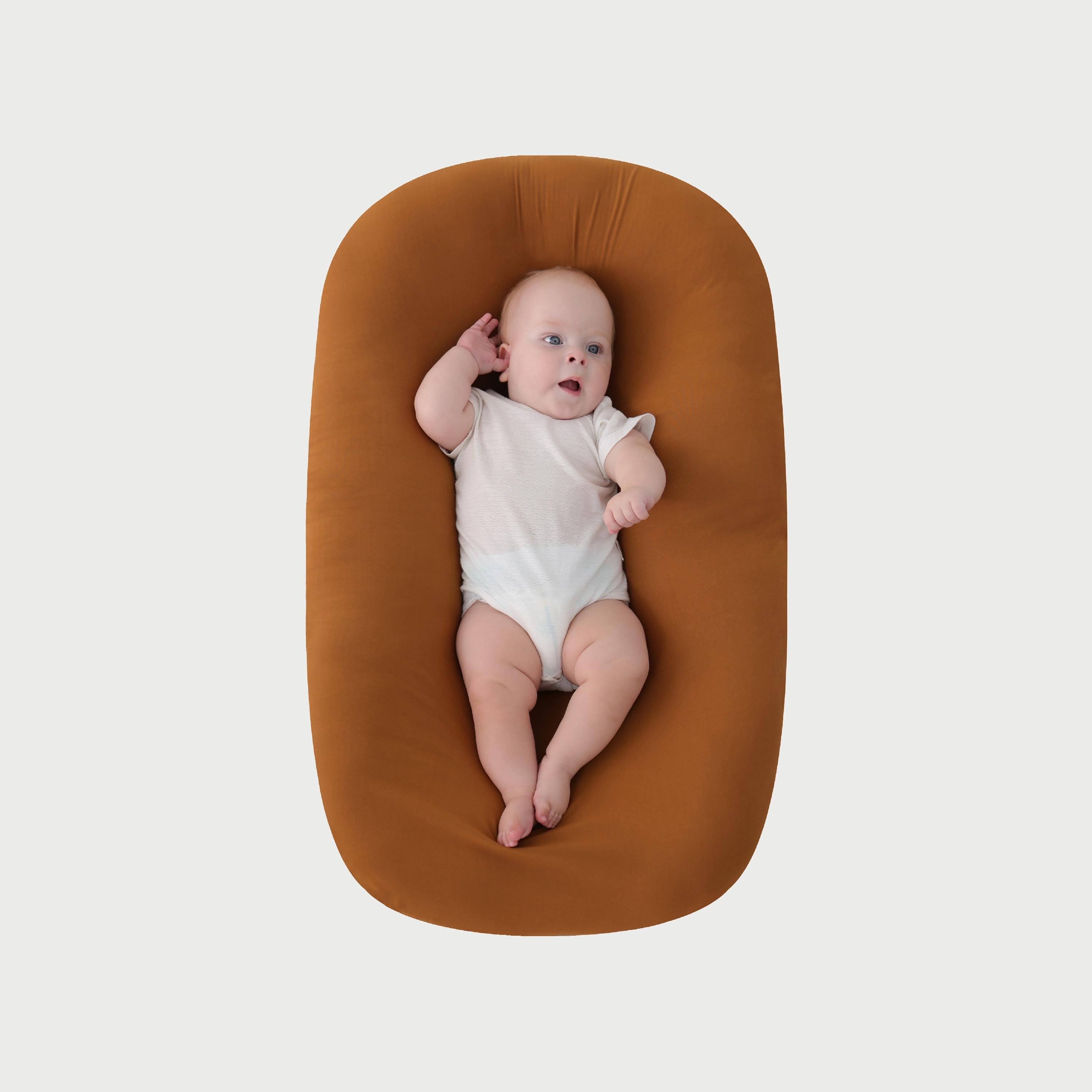 Moon Baby Lounger, Brown (85x45)-baby-nursery-babybedding-image-1