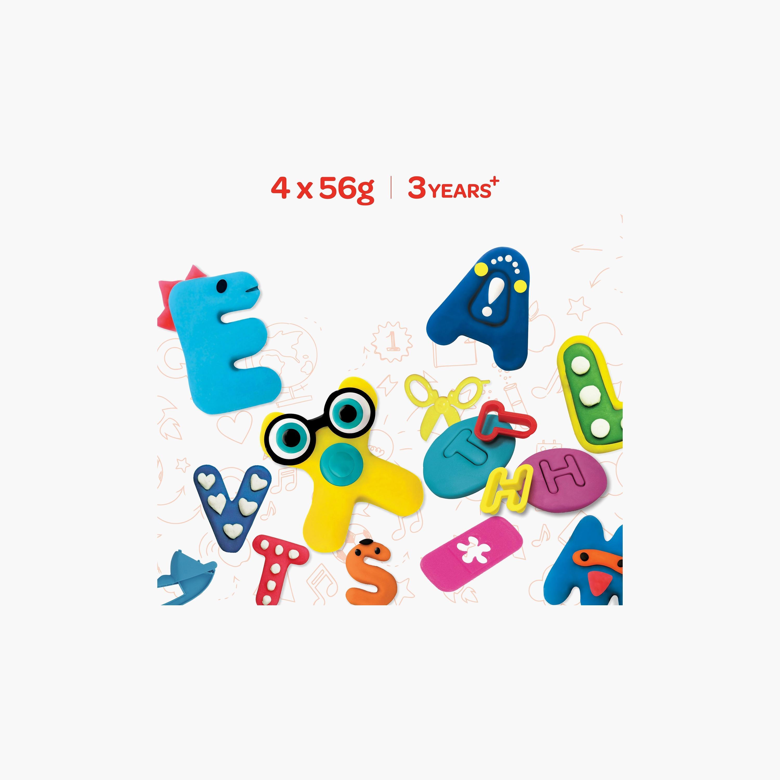 مجموعة قاطع الحروف الأبجدية إبداعات العجين من موون، 4 قطع-school-artsandcrafts-image-2