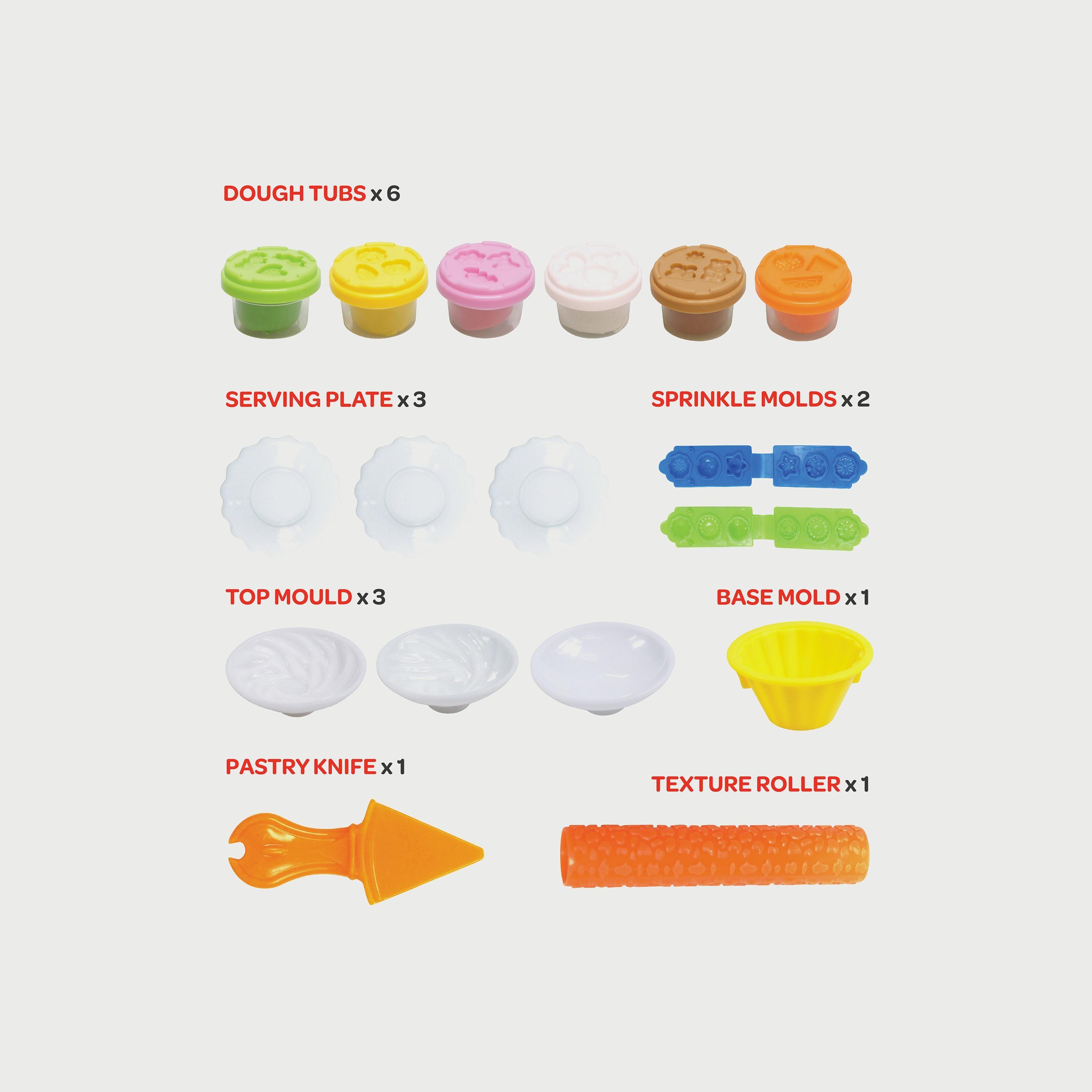 Moon 6-Piece Dough Creation Cup Cake Set-school-artsandcrafts-image-1