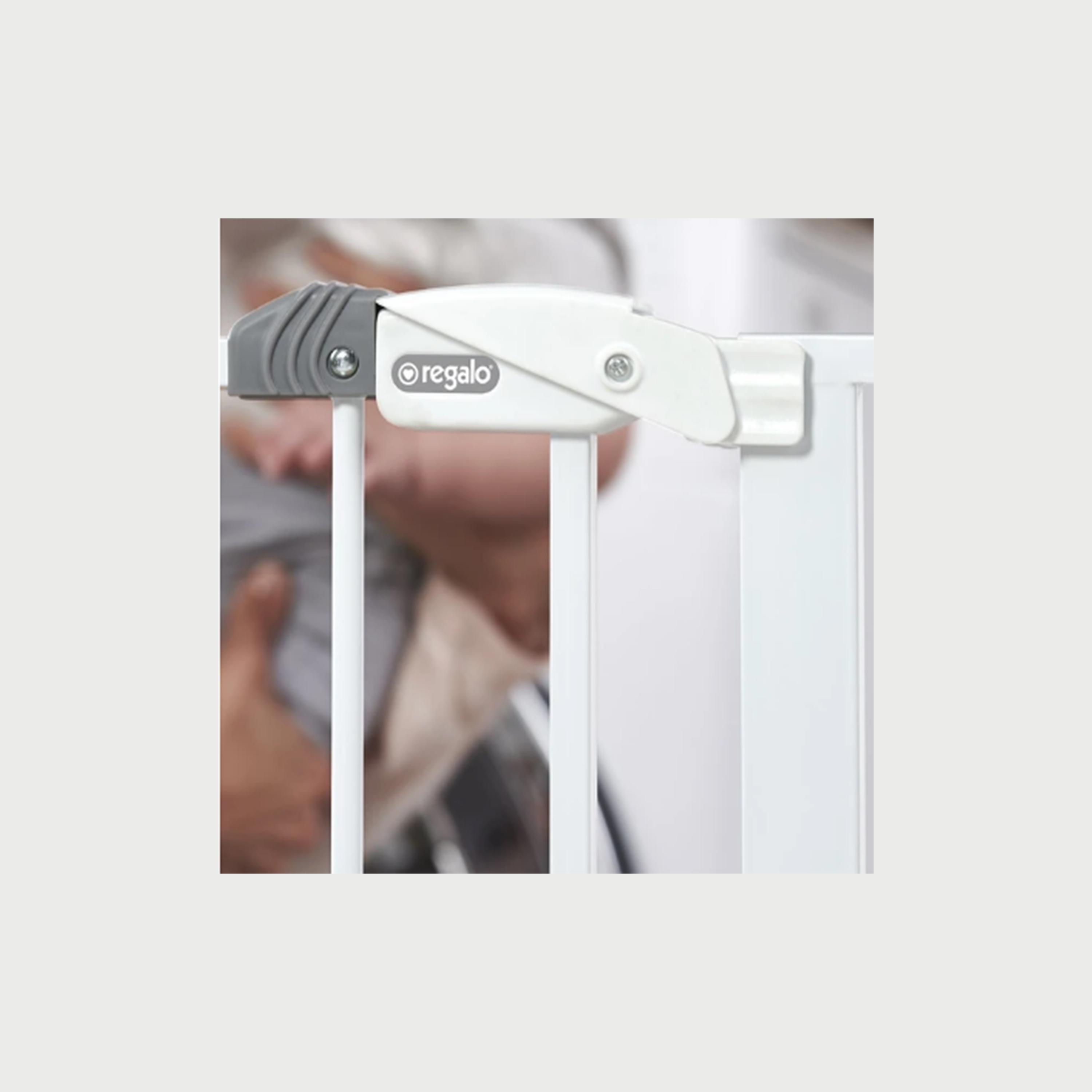 بوابة أمان 91 سم طويلة مع تمديد 10 سم - 4 مجموعات من أدوات التثبيت من ريجالو-baby-healthandsafety-babyproofing-image-4