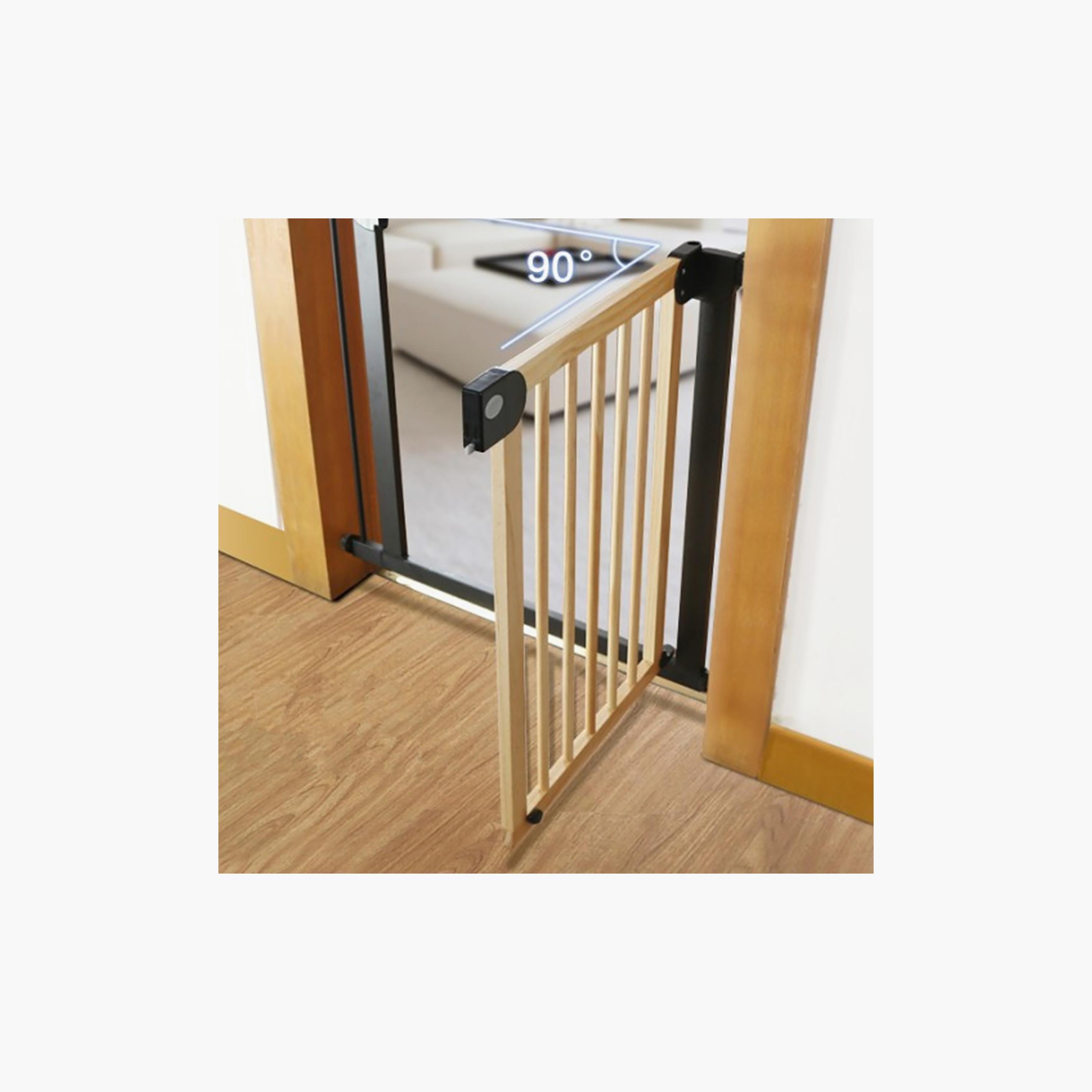 Baby Safe Wooden Safety Gate, Natural Wood-baby-healthandsafety-babyproofing-image-2