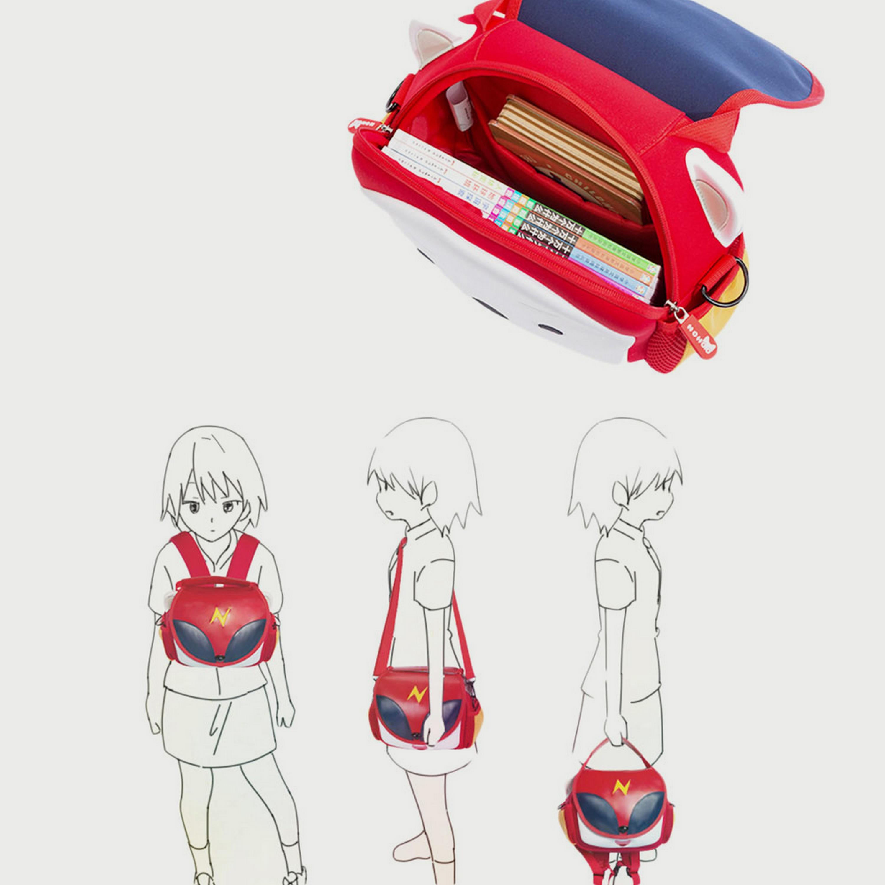 Nohoo Wow Handbag, Space Dog, Red-boys-accessories-bagsandbackpacks-image-12