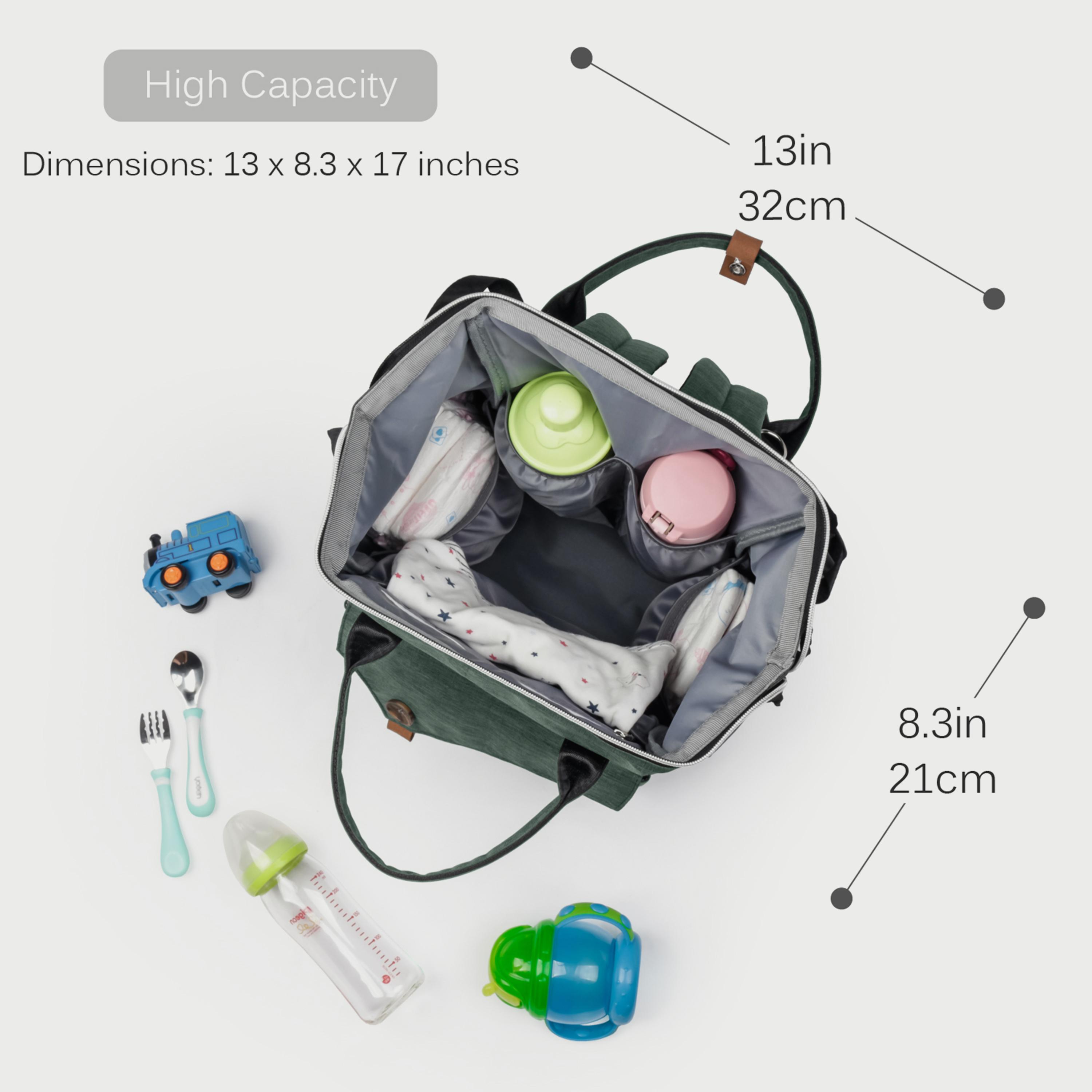Alameda Diaper Backpack, Large, Olive Green-baby-diapering-diaperbags-image-4