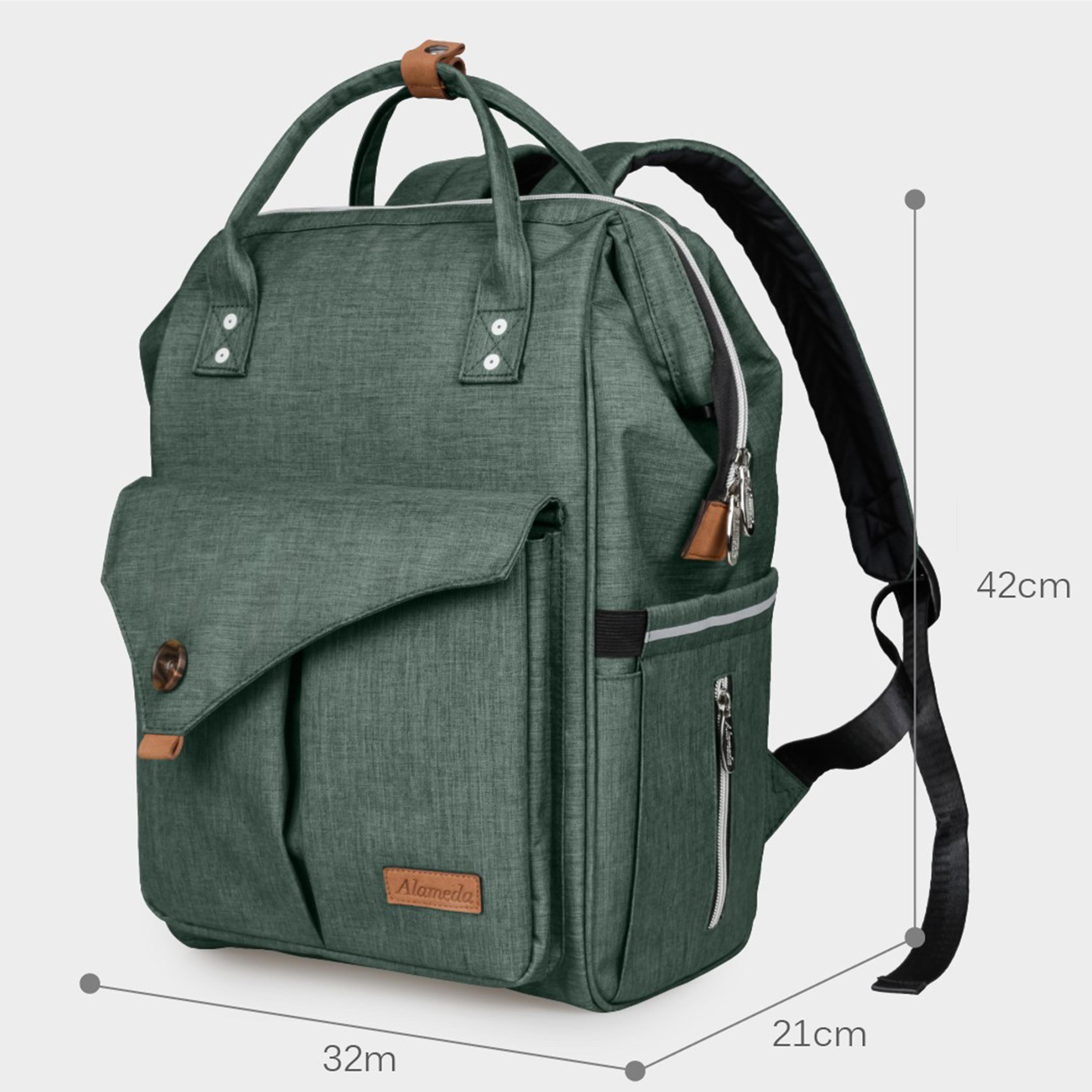 Alameda Diaper Backpack, Large, Olive Green-baby-diapering-diaperbags-image-6