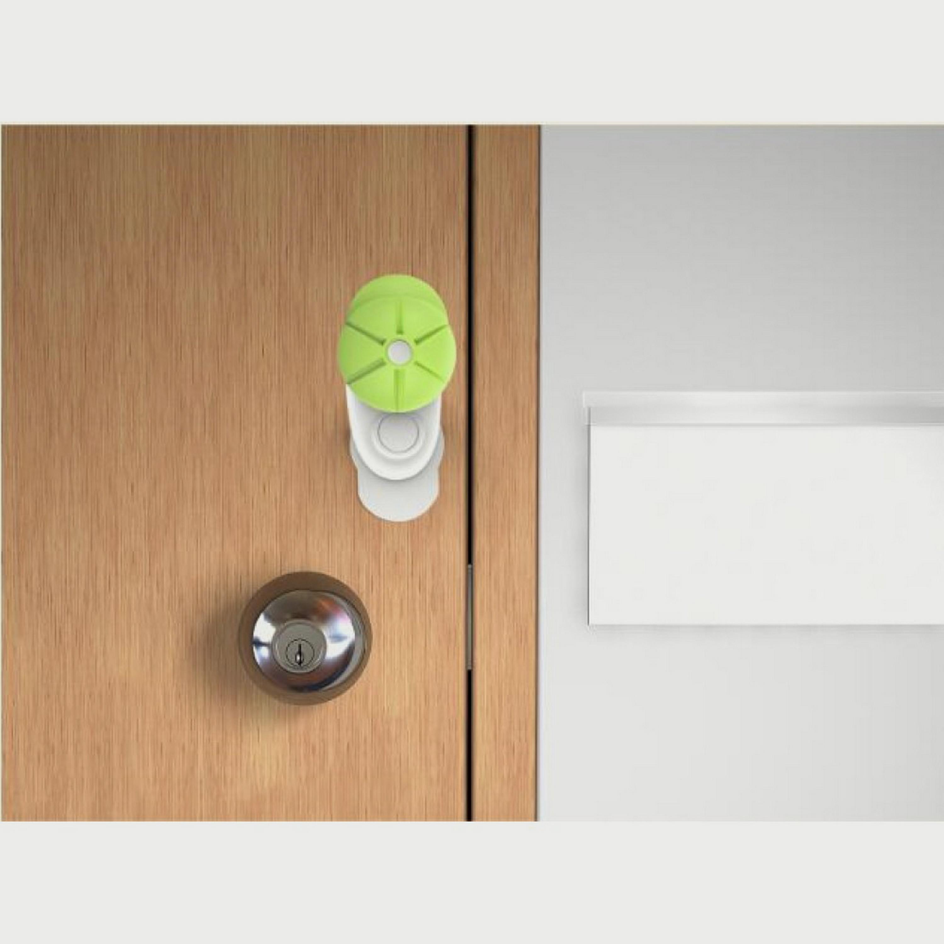 Baby Safe Door Stopper, Green, Set Of 4-baby-healthandsafety-babyproofing-image-5