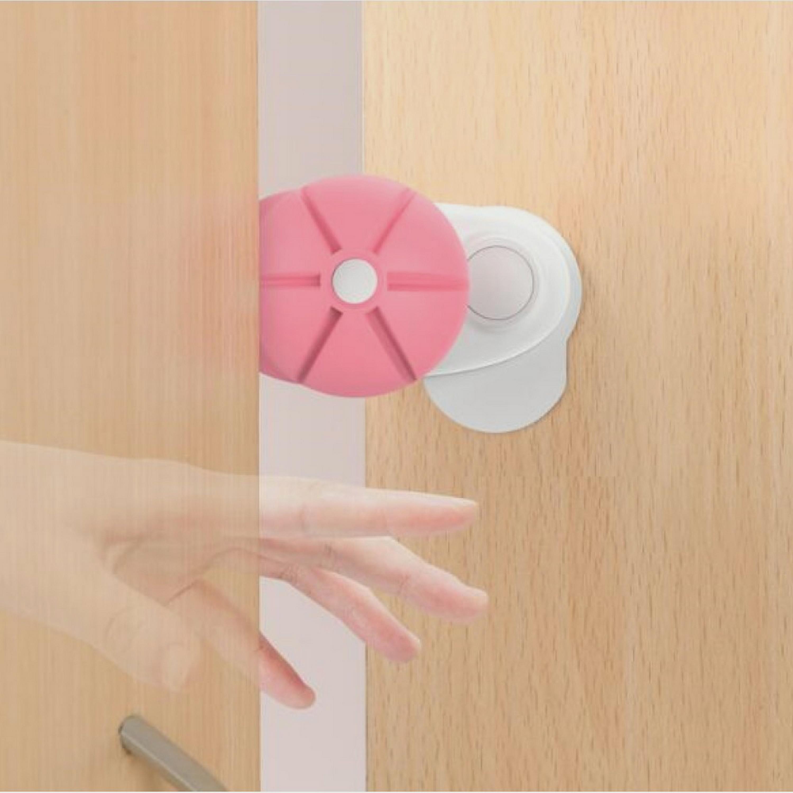 Baby Safe Door Stopper, Pink, Set Of 4-baby-healthandsafety-babyproofing-image-8