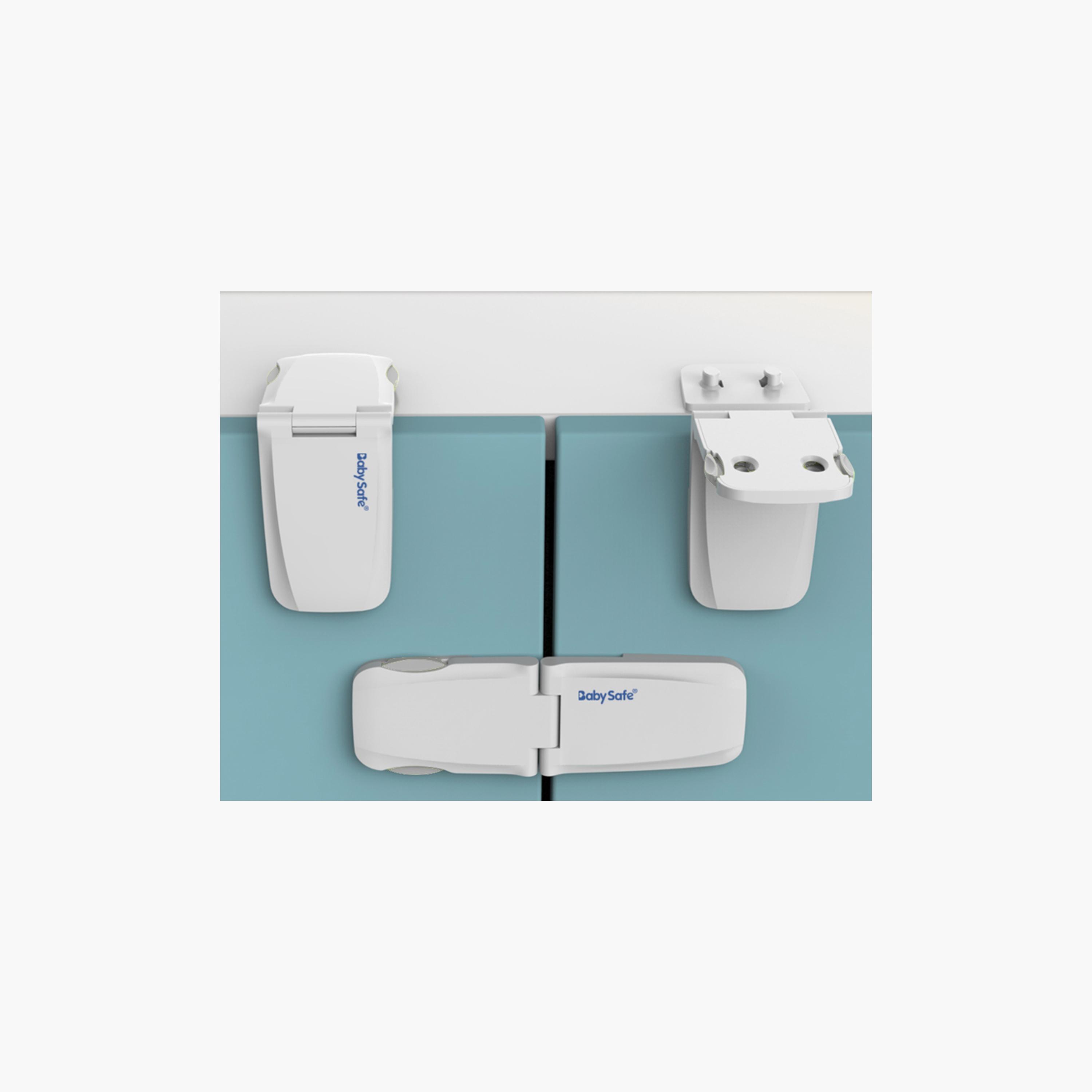 Baby Safe Multipurpose 90° Cabinet Lock, Grey, Set Of 4-baby-healthandsafety-babyproofing-image-2