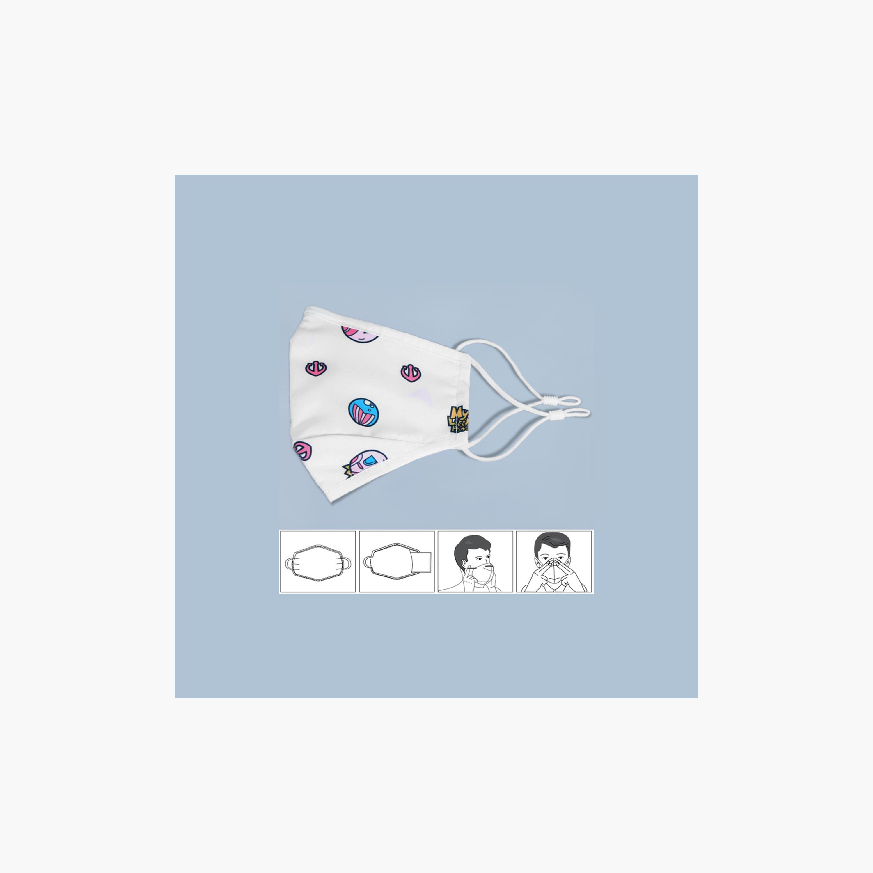 Nohoo Kids Re-Usable Face Mask, White-baby-healthandsafety-facemasks-image-3