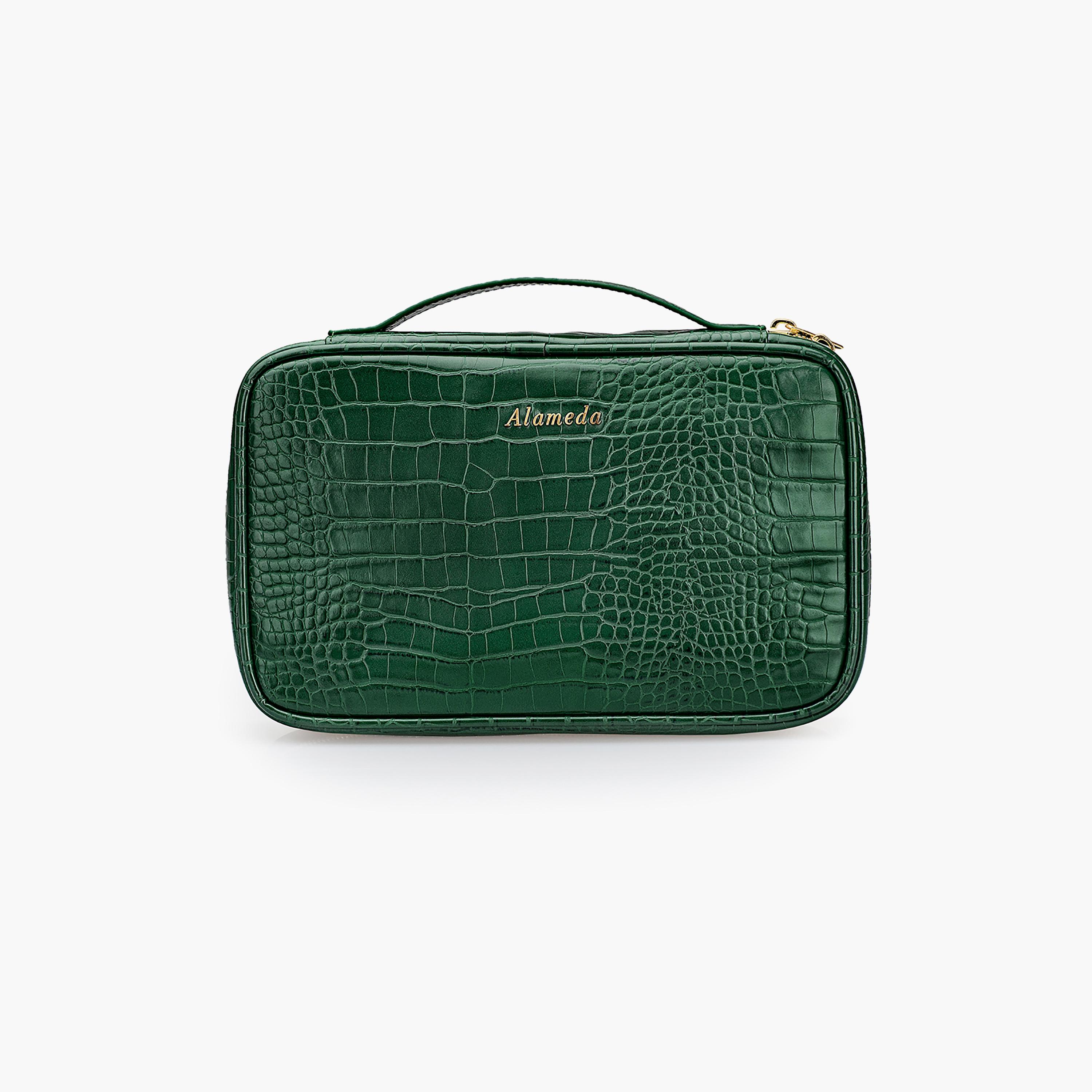 Alameda Jewellery Organizer Case, Crocodile Green-girls-accessories-jewellery-image-1