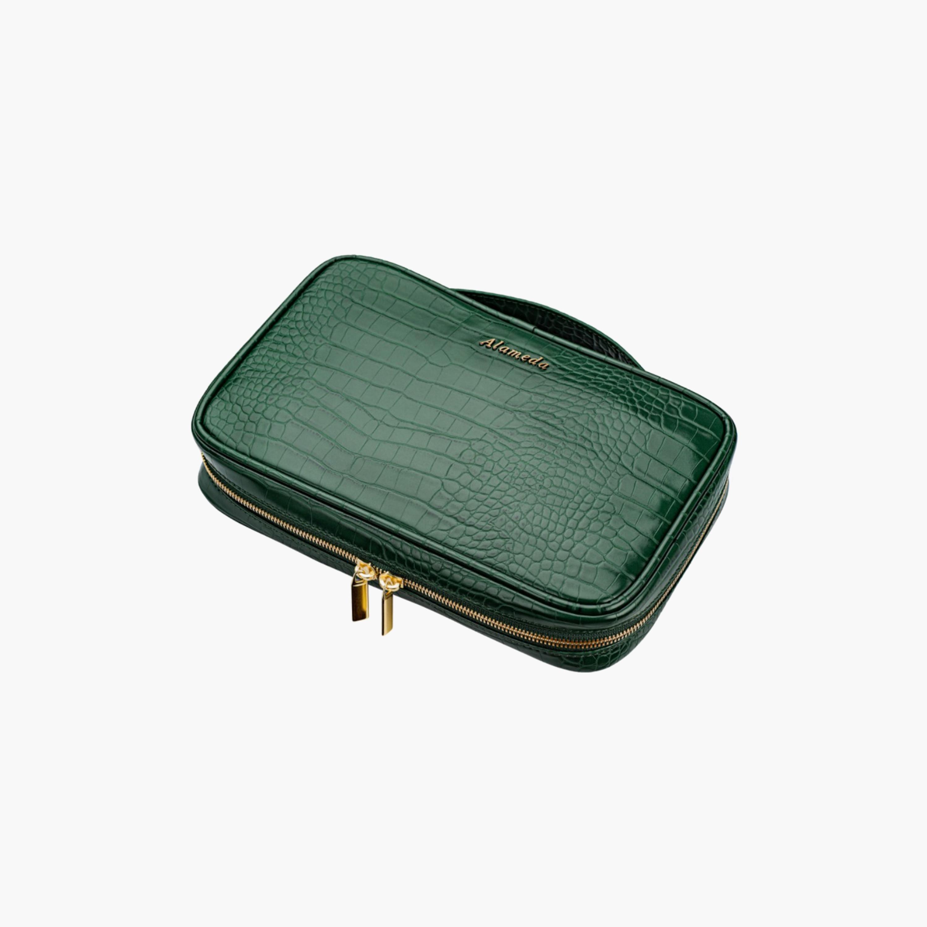 Alameda Jewellery Organizer Case, Crocodile Green-girls-accessories-jewellery-image-2