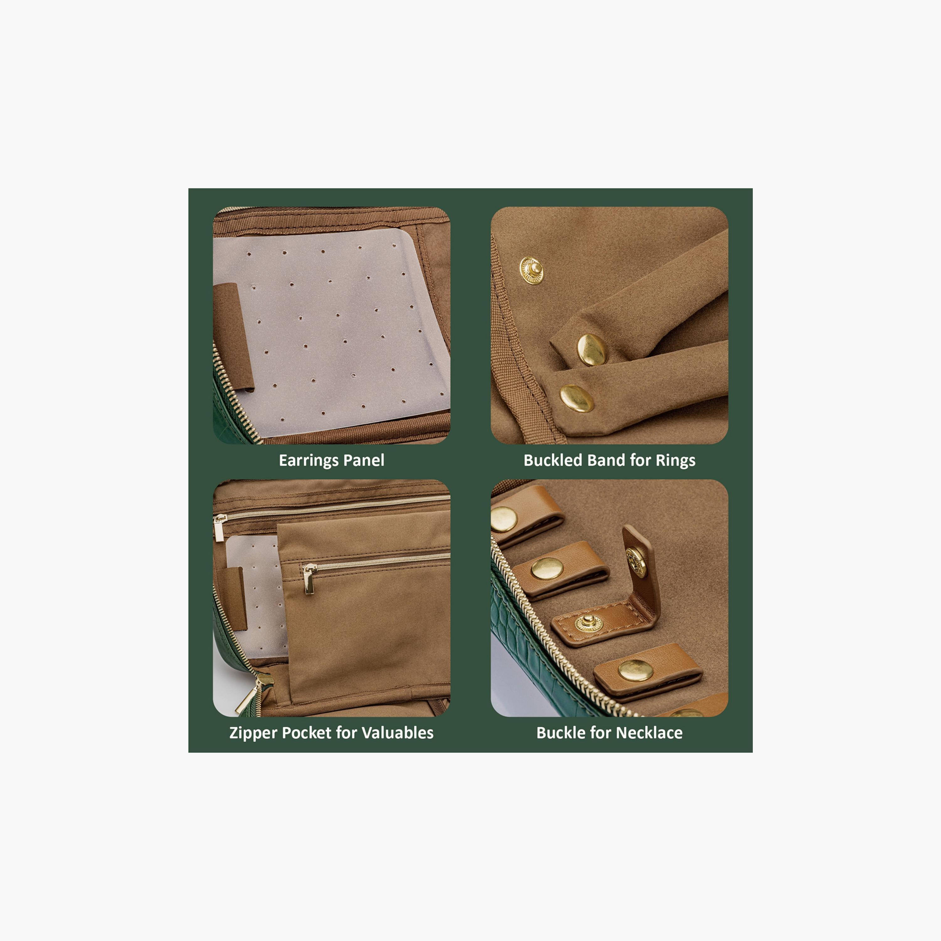 Alameda Jewellery Organizer Case, Crocodile Green-girls-accessories-jewellery-image-4