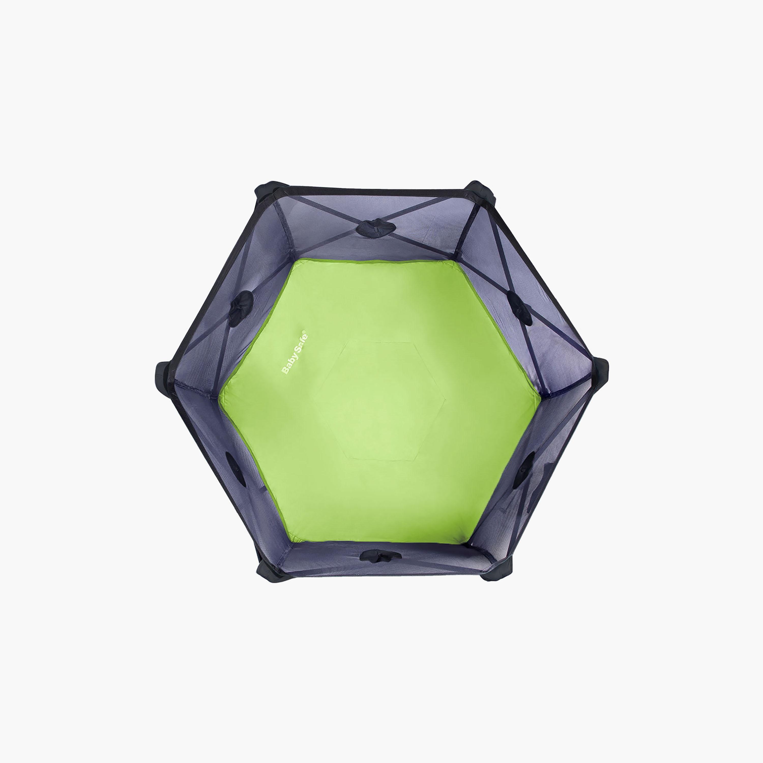 Baby Safe Foldable Playard, Green-baby-infantactivity-playpensandplaymats-image-3