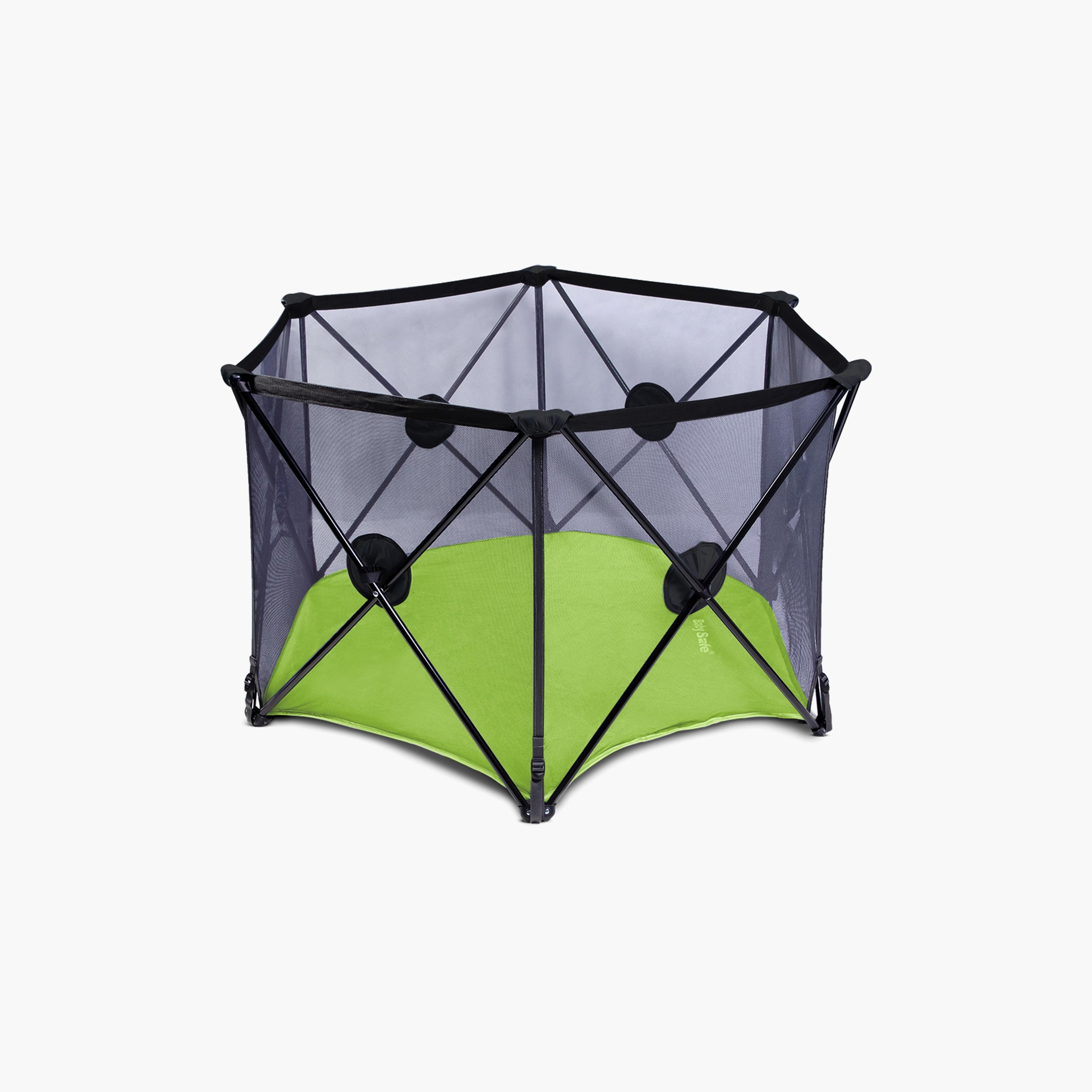 Baby Safe Foldable Playard, Green-baby-infantactivity-playpensandplaymats-image-4