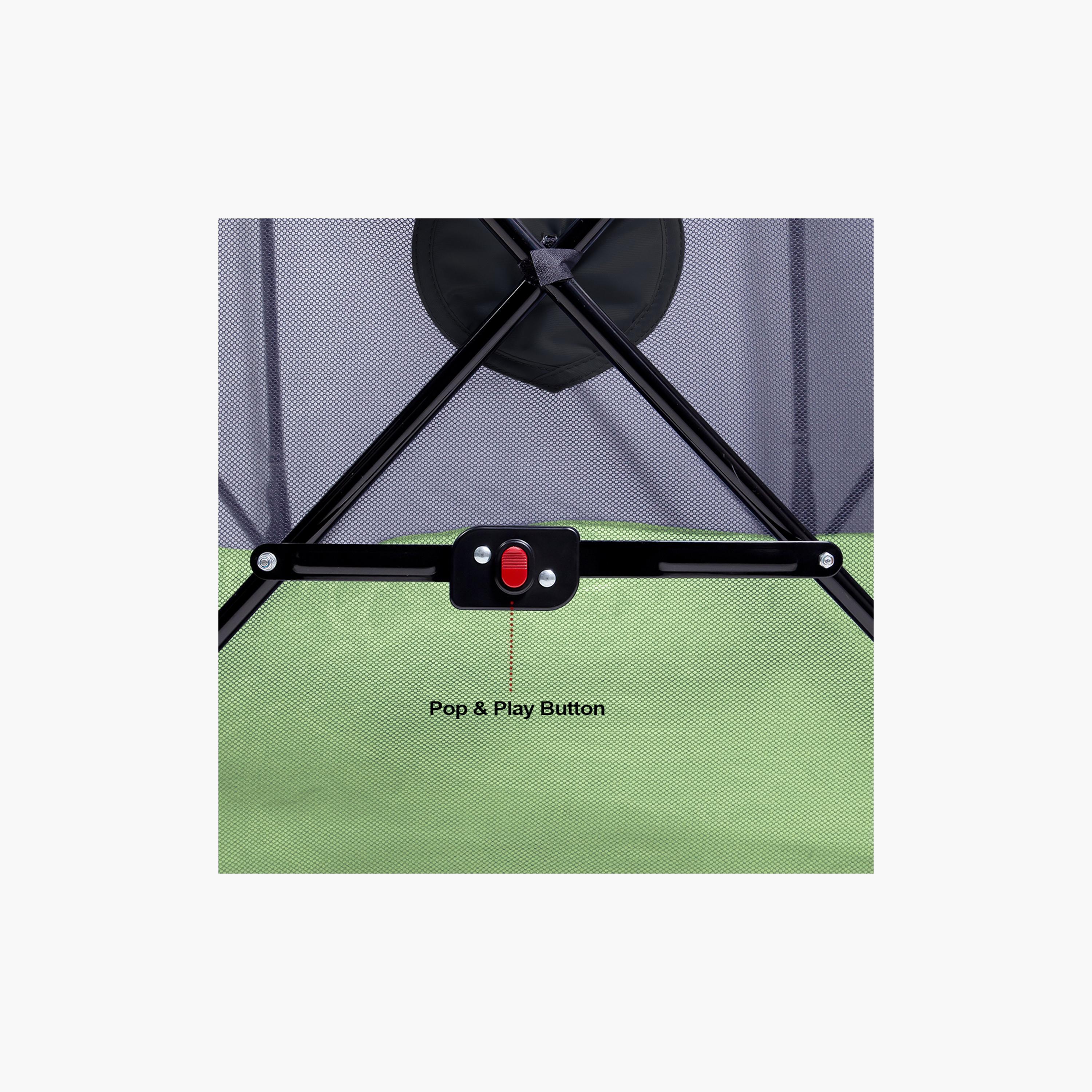 Baby Safe Foldable Playard, Green-baby-infantactivity-playpensandplaymats-image-5