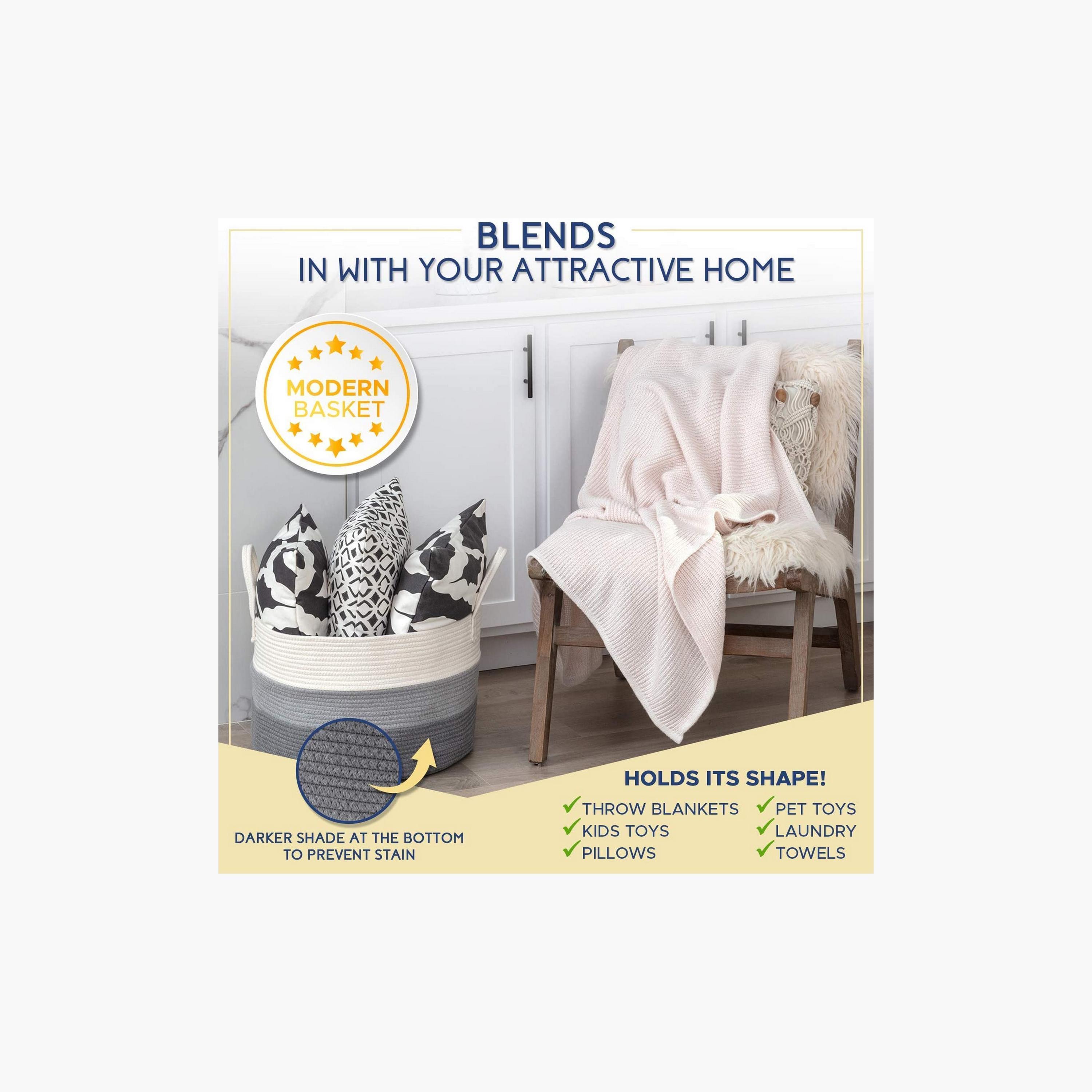 Little Story Multipurpose/Laundry Caddy Basket XXL, Grey-baby-nursery-furniture-wardrobesandstorage-image-4