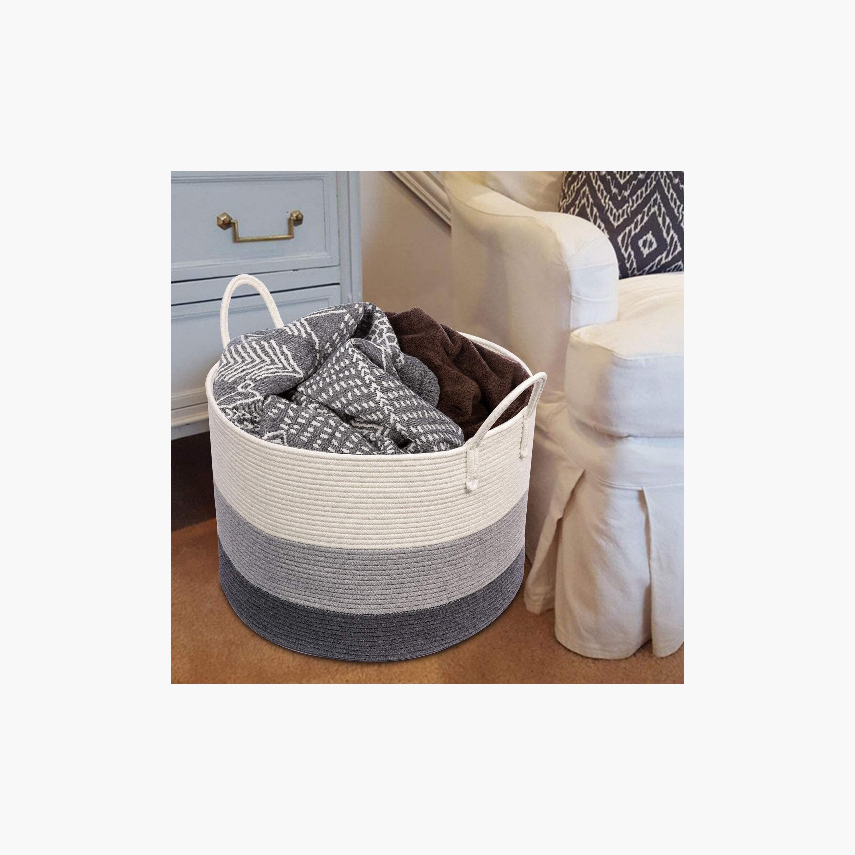 Little Story Multipurpose/Laundry Caddy Basket XXL, Grey-baby-nursery-furniture-wardrobesandstorage-image-5