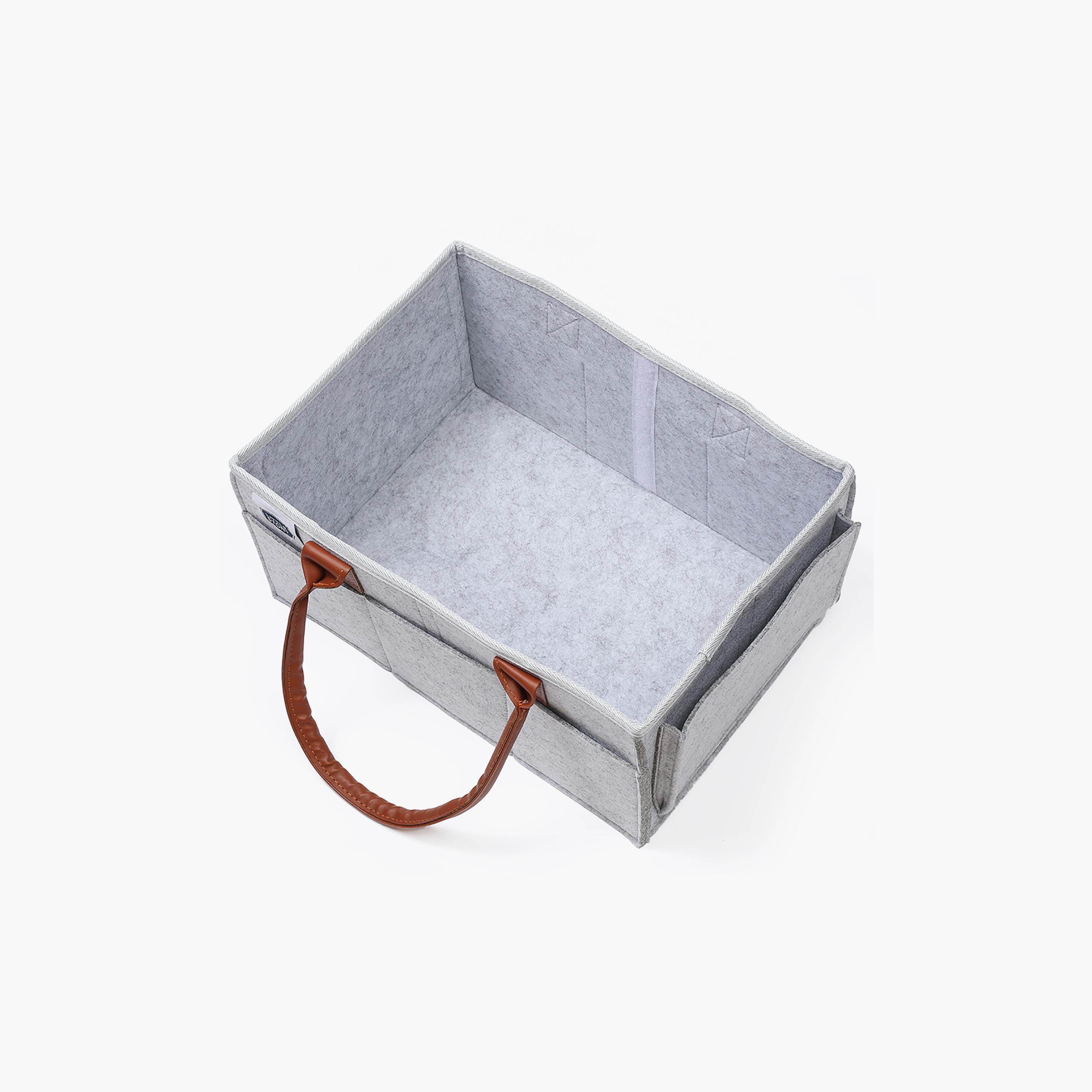 Little Story Diaper Caddy Travel Pouch, Medium, Grey-baby-diapering-diaperbags-image-3