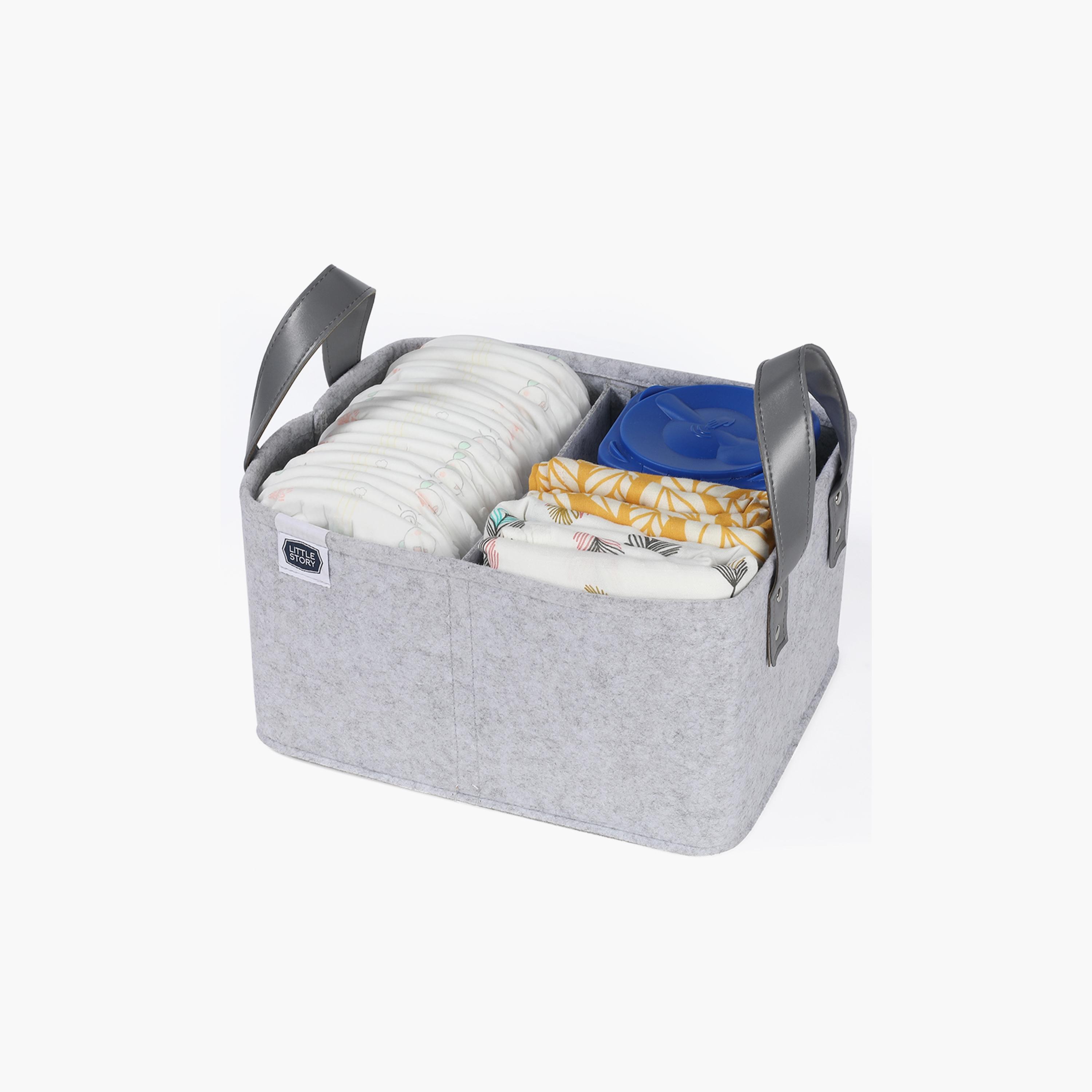 Little Story Diaper Caddy Simplex, Grey-baby-diapering-diaperbags-image-2