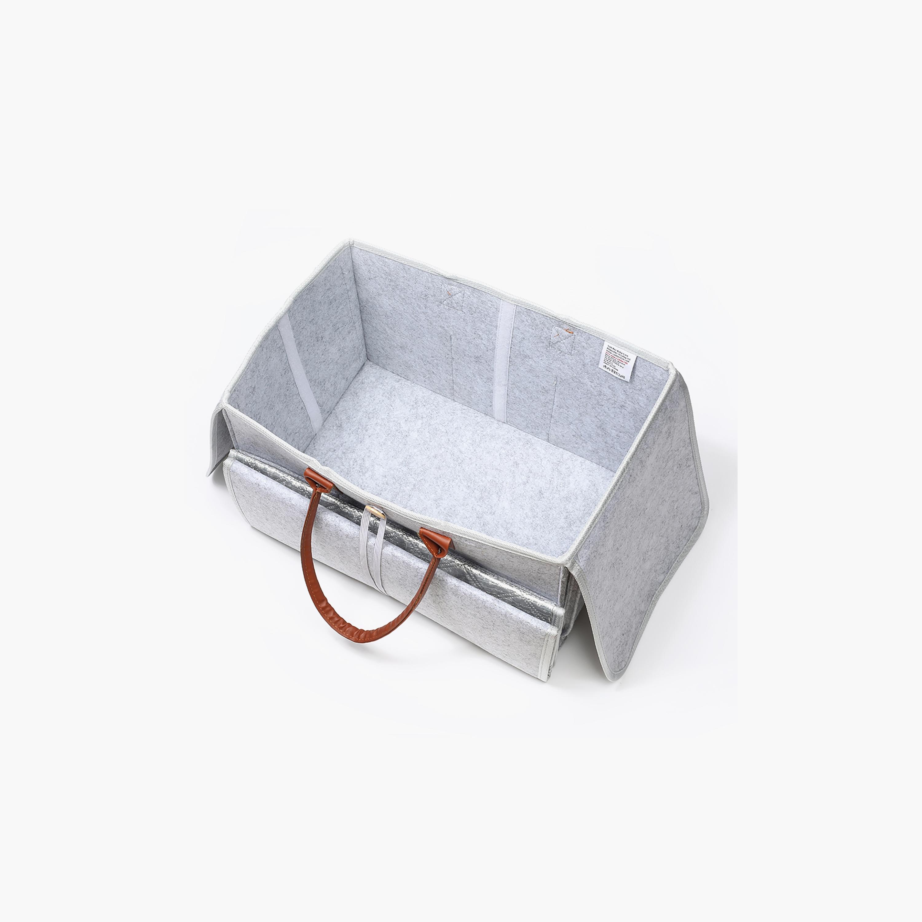 Little Story 2In1 Diaper Caddy With Mat XL, Grey-baby-diapering-diaperbags-image-3