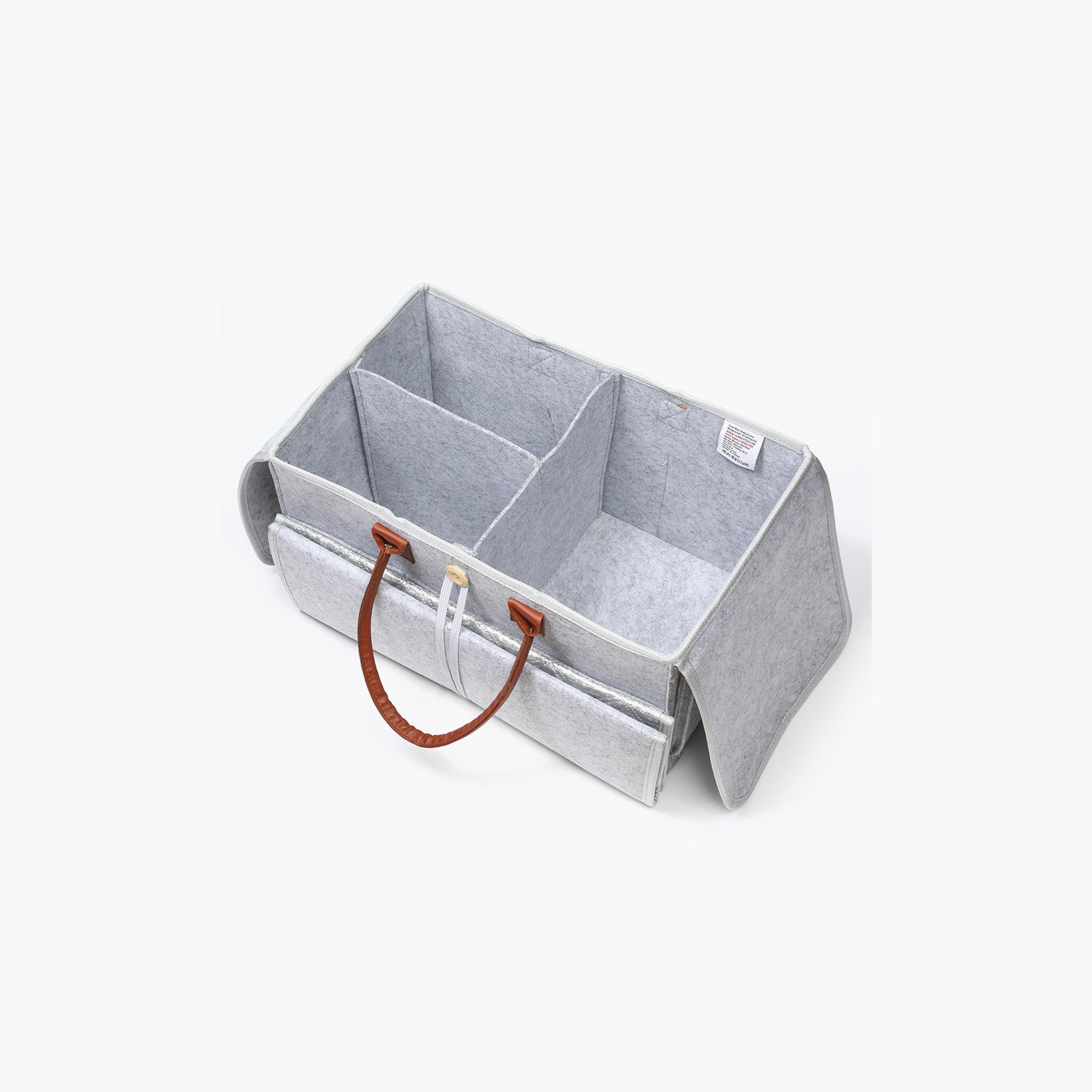 Little Story 2In1 Diaper Caddy With Mat XL, Grey-baby-diapering-diaperbags-image-4