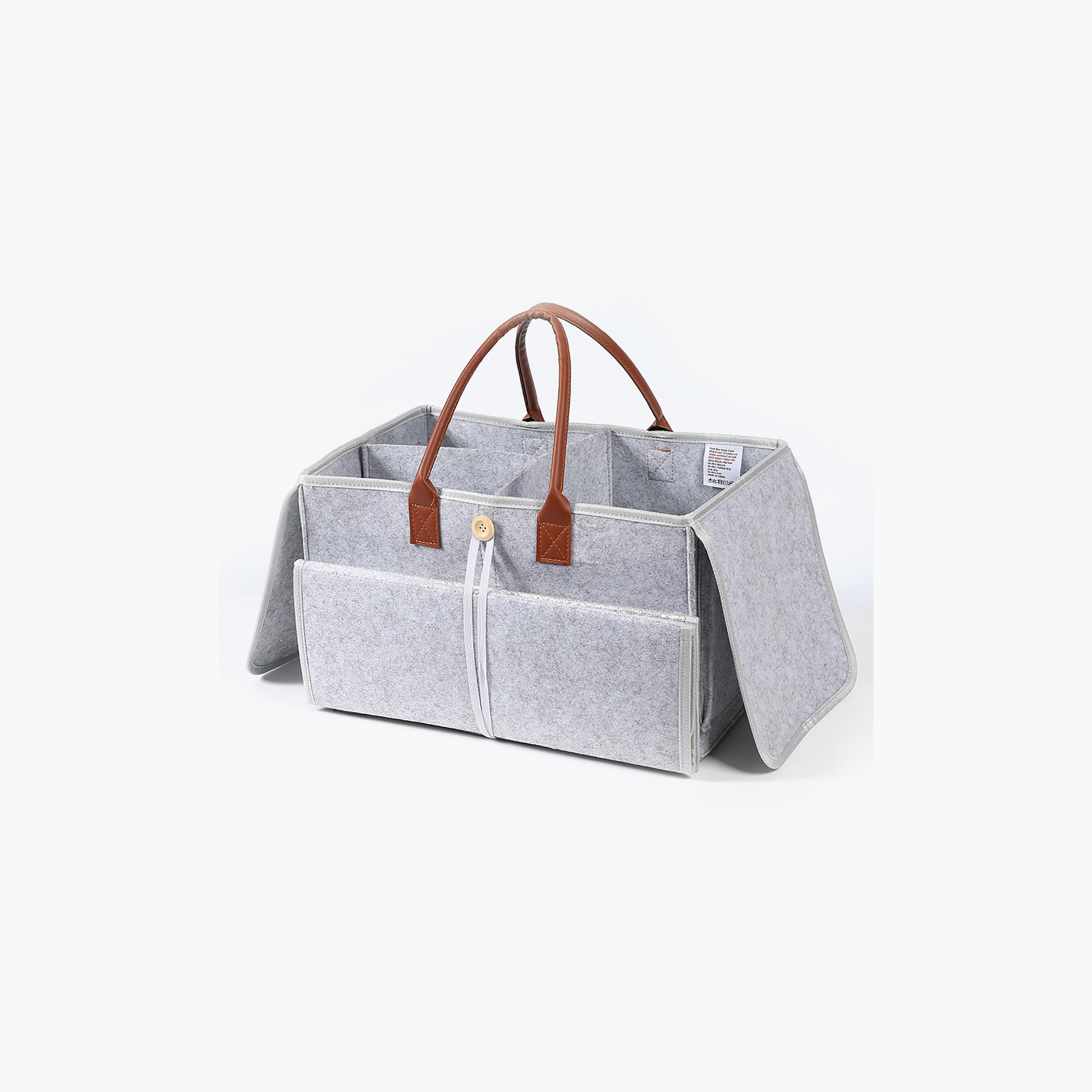 Little Story 2In1 Diaper Caddy With Mat XL, Grey-baby-diapering-diaperbags-image-5
