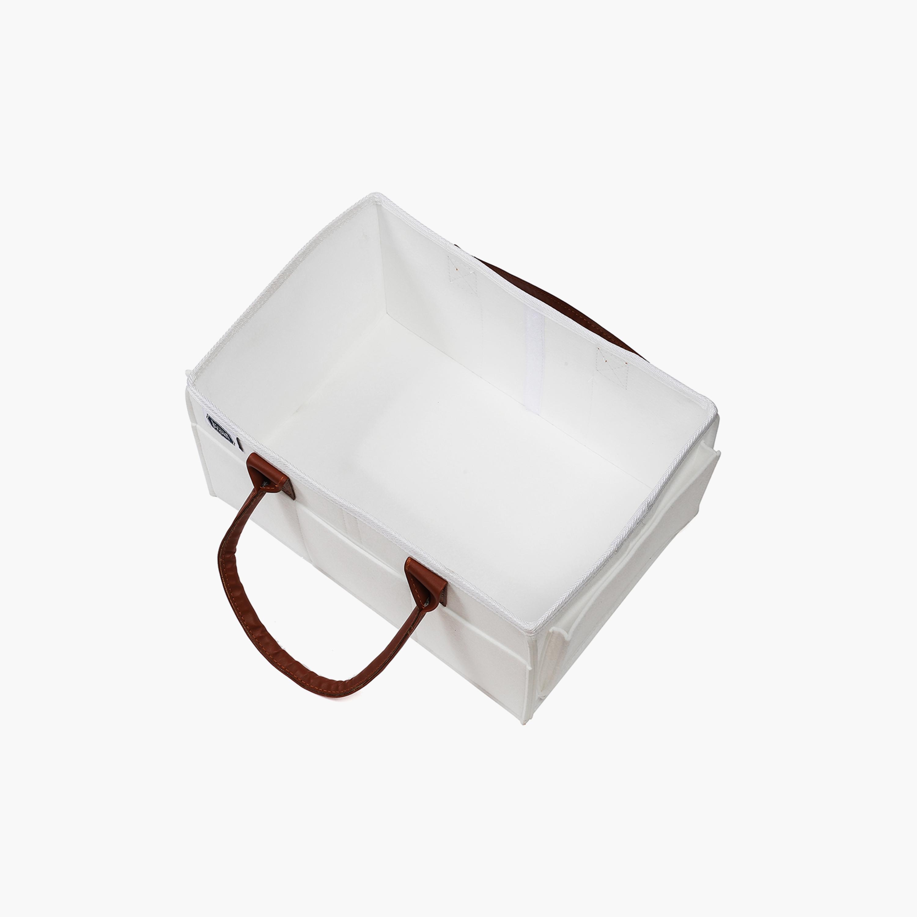 Little Story Diaper Caddy + Travel Pouch, Medium, White-baby-diapering-diaperbags-image-4