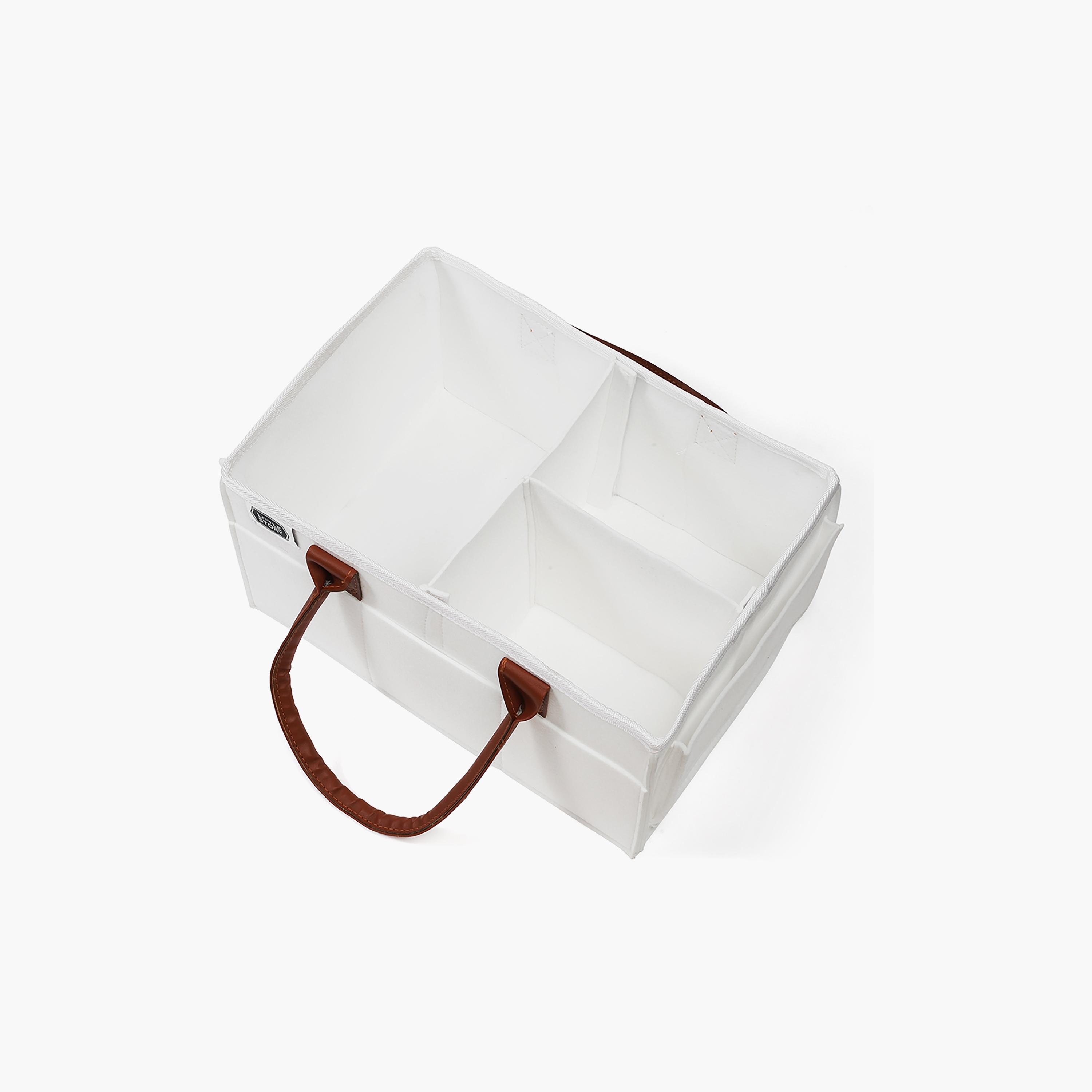 Little Story Diaper Caddy + Travel Pouch, Medium, White-baby-diapering-diaperbags-image-5