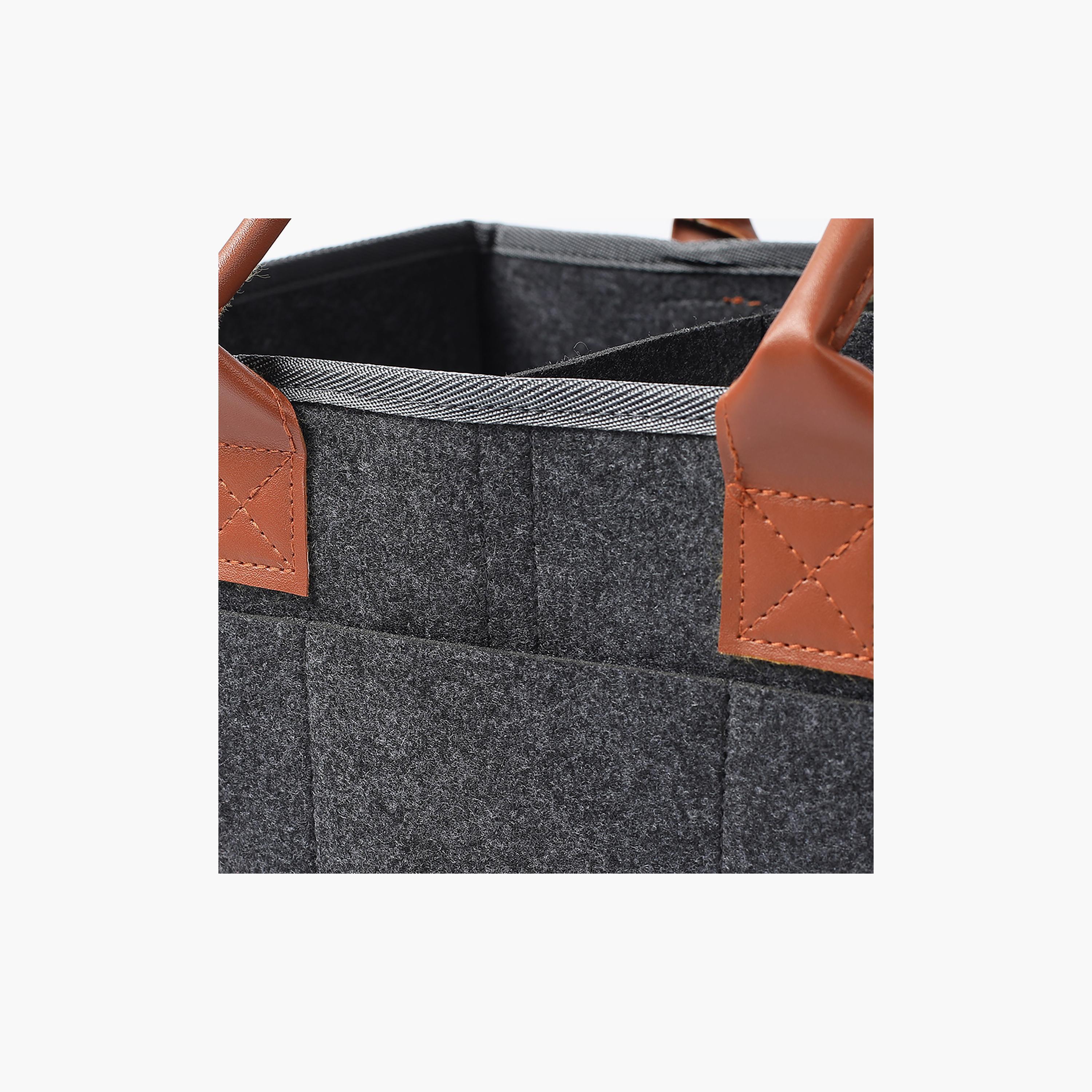 Little Story Diaper Caddy + Travel Pouch, Medium, Dark Grey-baby-diapering-diaperbags-image-5