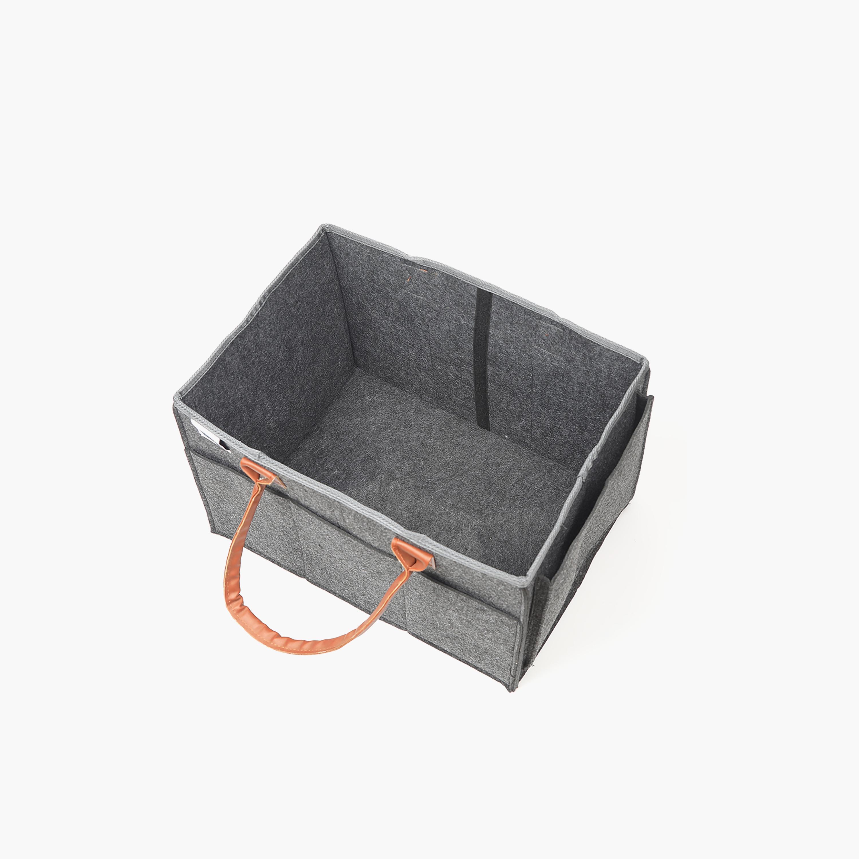 Little Story Diaper Caddy + Pouch, Large, Dark Grey-baby-diapering-diaperbags-image-5