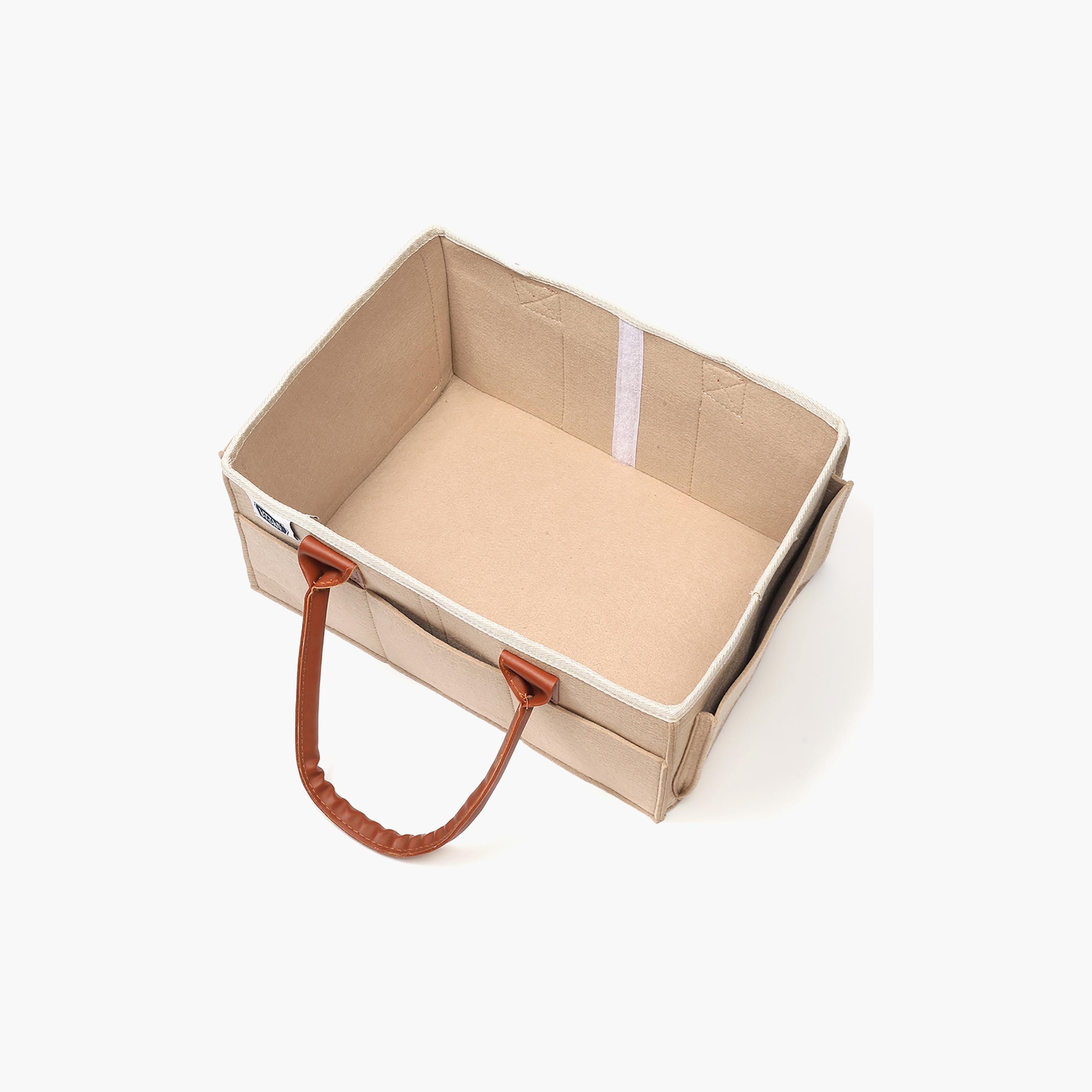 Little Story Diaper Caddy + Travel Pouch, Medium, Ivory-baby-diapering-diaperbags-image-3