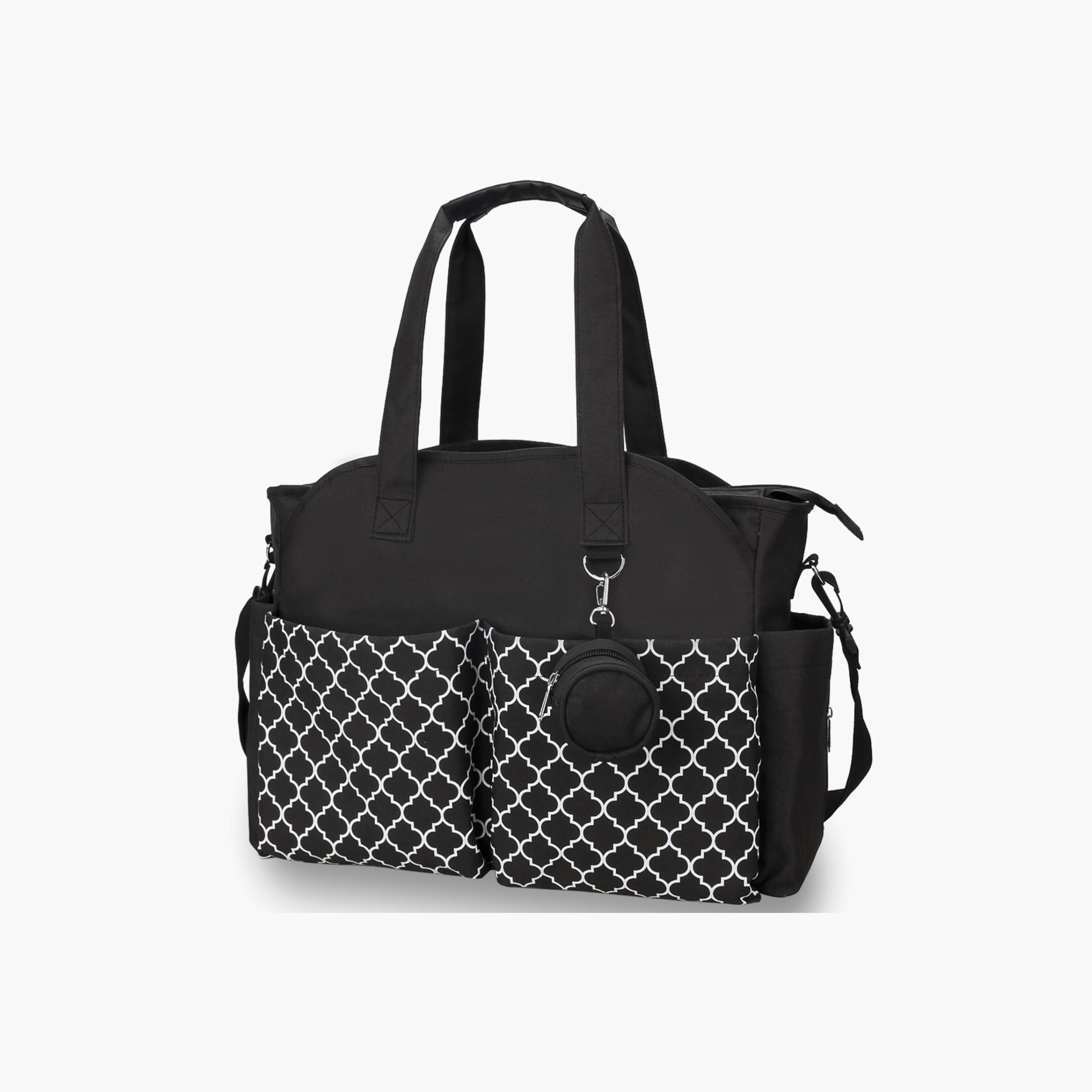 Little Story Signature Diaper Bag, Black-baby-gear-diaperbags-image-1