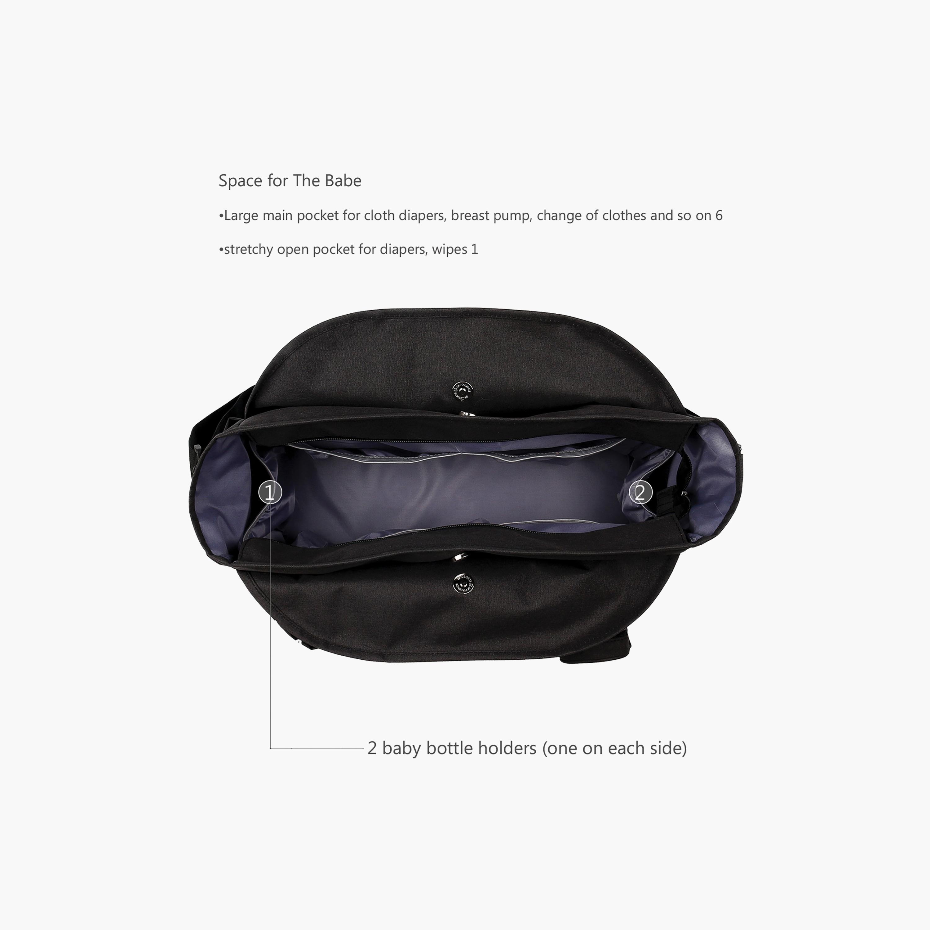 Little Story Signature Diaper Bag, Black-baby-gear-diaperbags-image-3