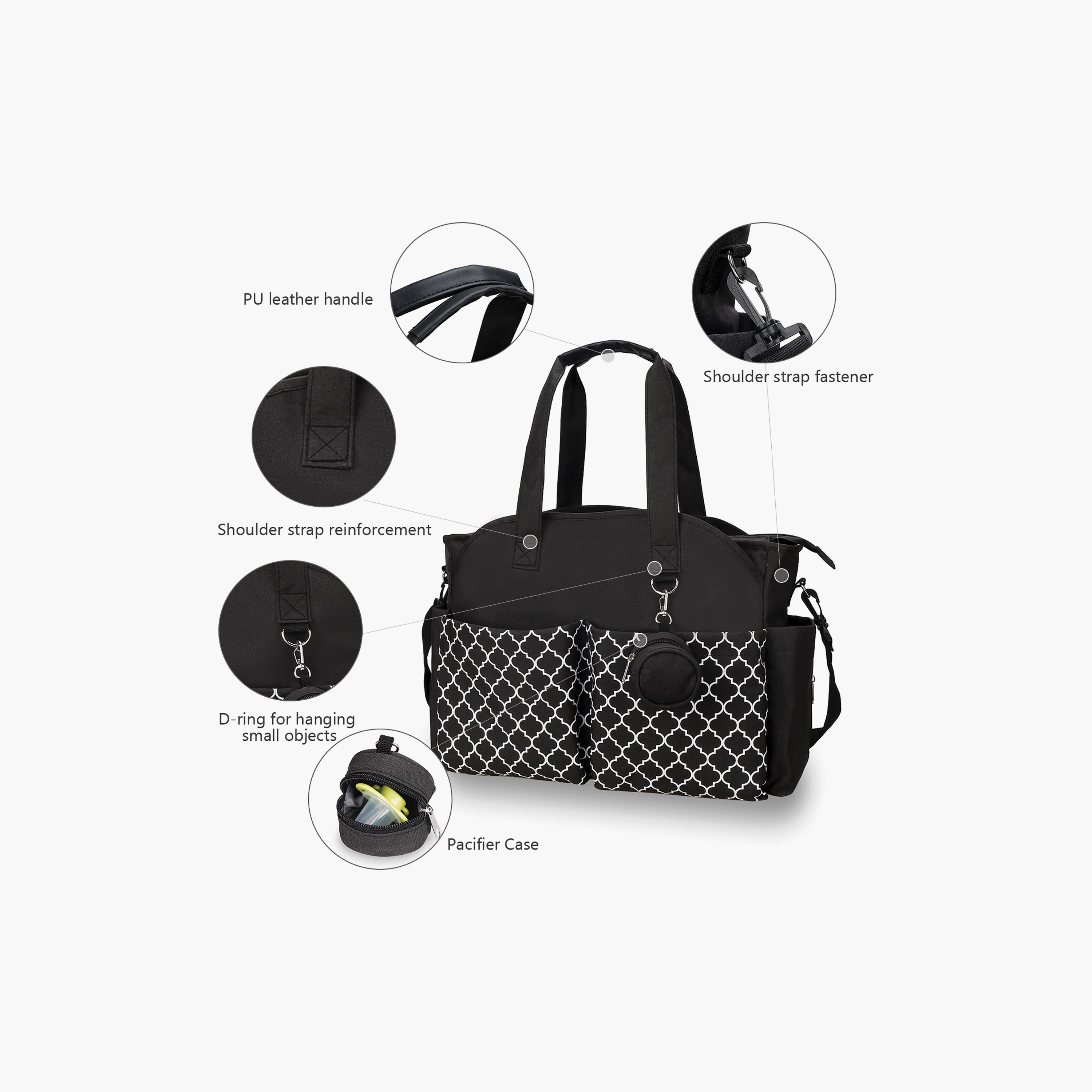Little Story Signature Diaper Bag, Black-baby-gear-diaperbags-image-5
