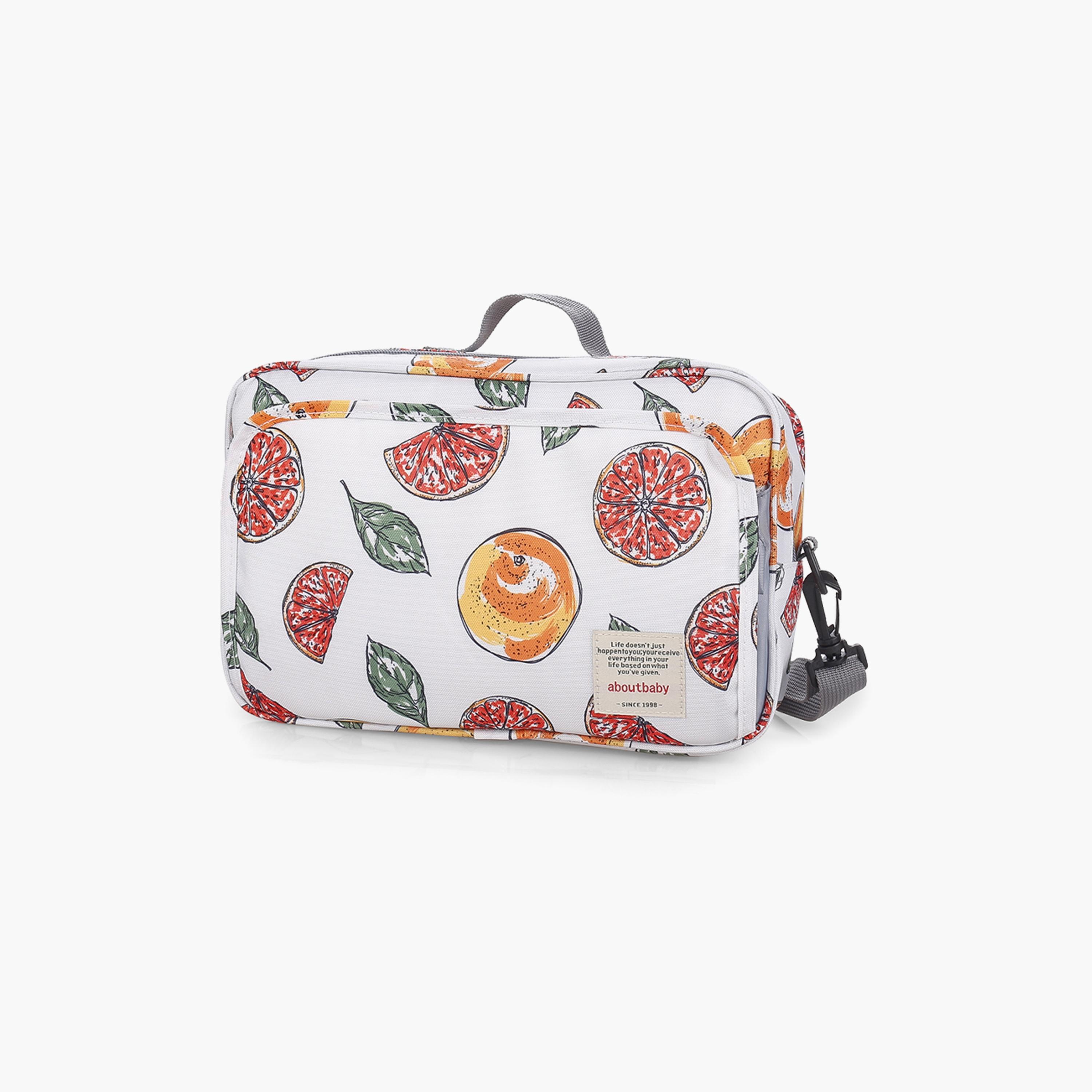 Little Story Baby Diaper Changing Clutch Kit, Fruity White-baby-gear-diaperbags-image-1