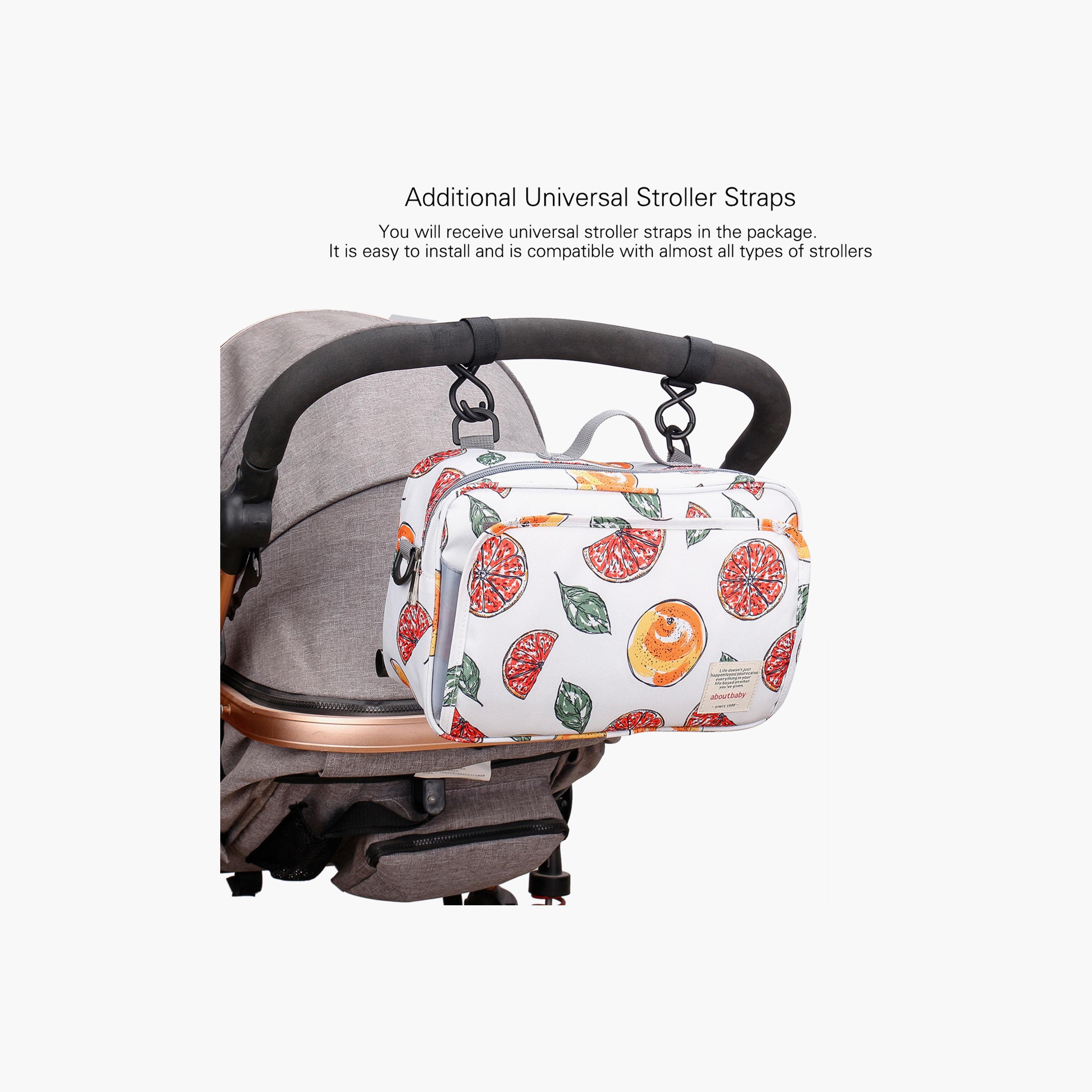 Little Story Baby Diaper Changing Clutch Kit, Fruity White-baby-gear-diaperbags-image-2
