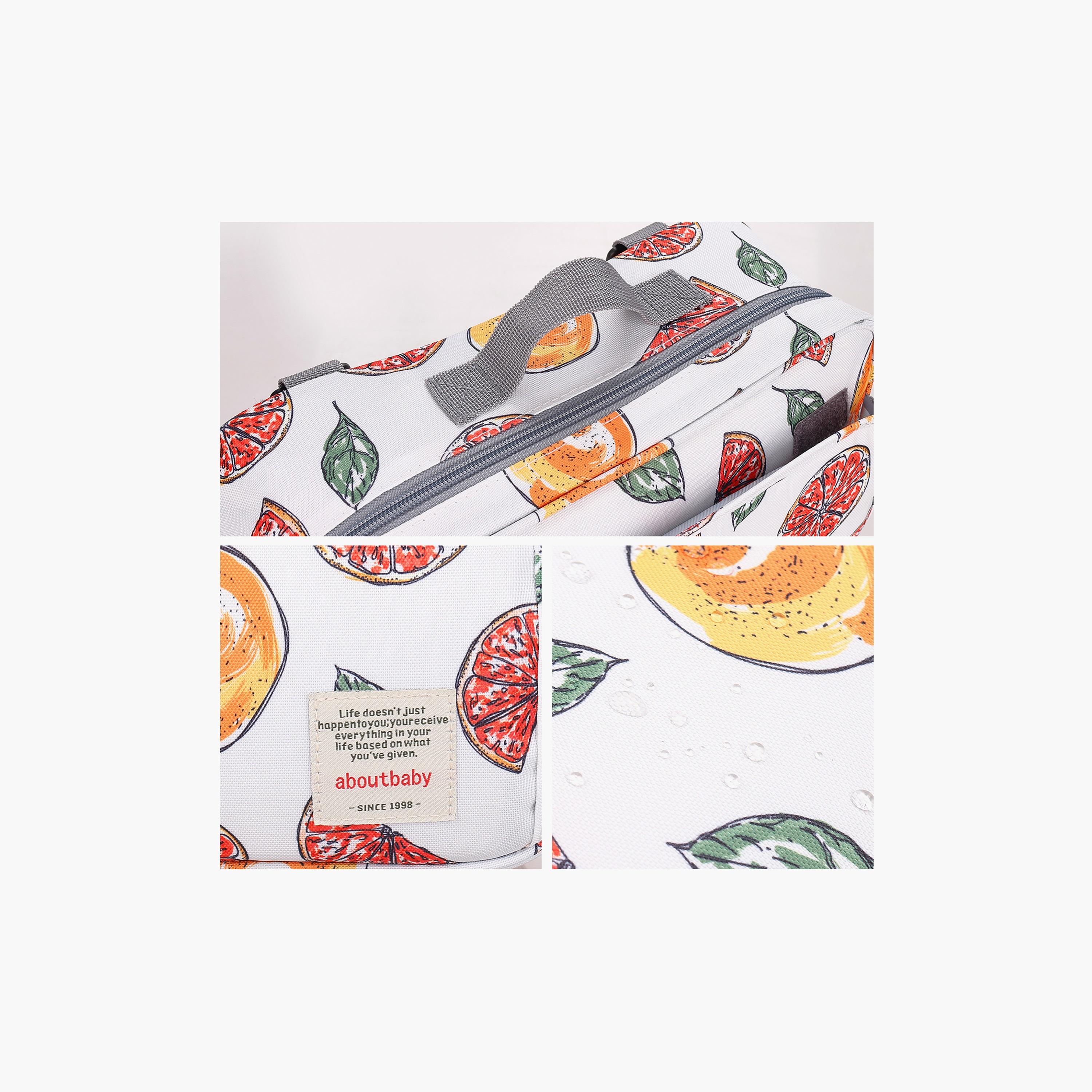 Little Story Baby Diaper Changing Clutch Kit, Fruity White-baby-gear-diaperbags-image-3