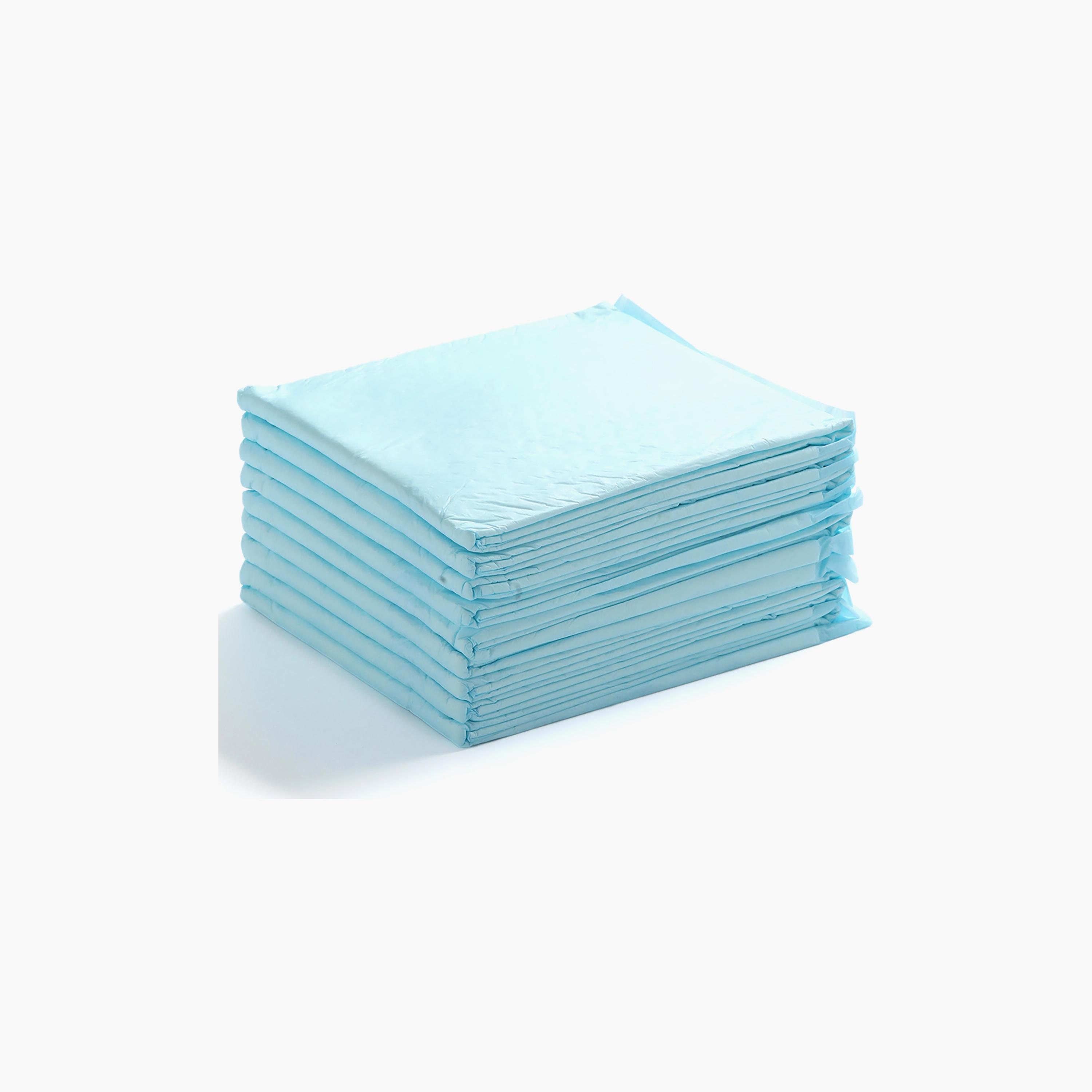 سجادة تغيير الحفاضة للاستعمال لمرة واحدة من ليتل ستوري، حزمة من 100-قطعة، أزرق-baby-diapering-changingmats-image-3