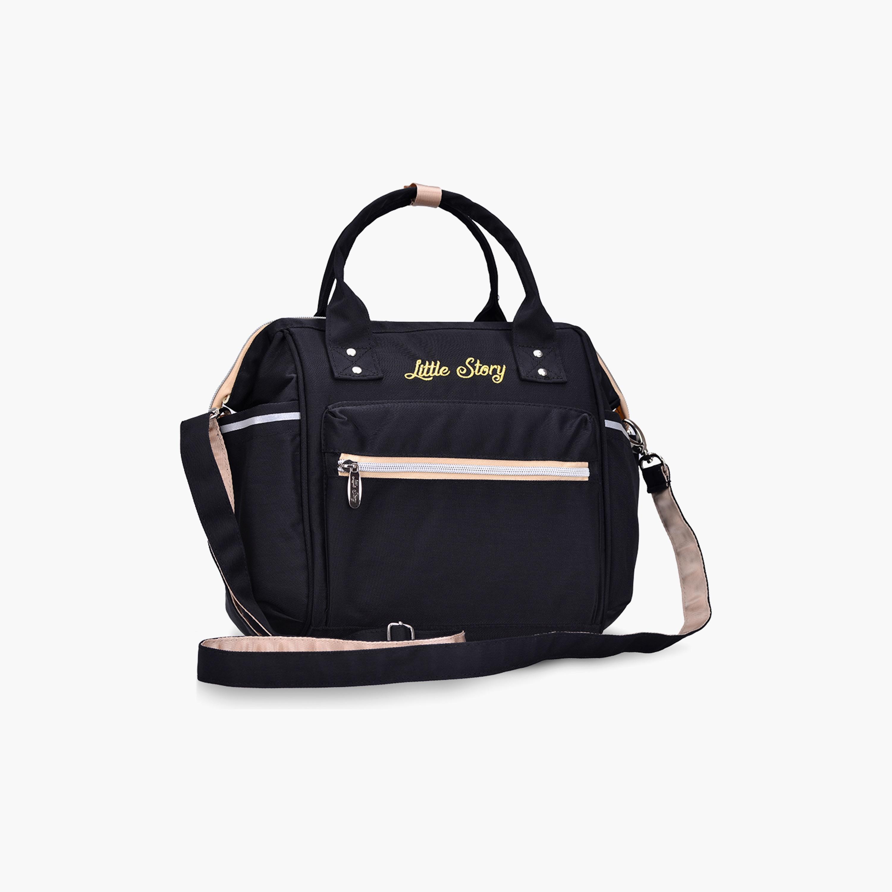 Little Story Ace Diaper Bag, Black-baby-diapering-diaperbags-image-2