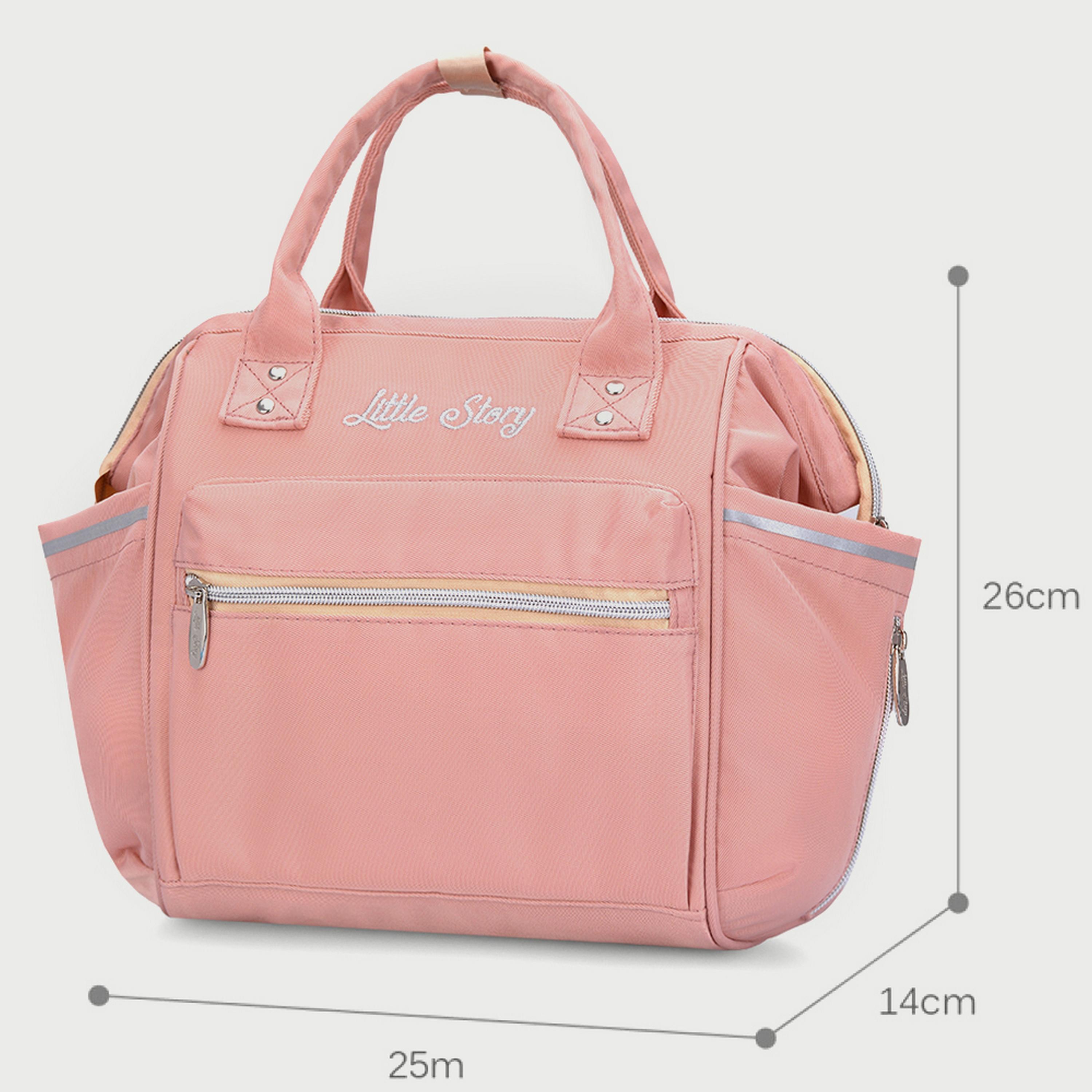Little Story Ace Diaper Bag, Pink-baby-diapering-diaperbags-image-4