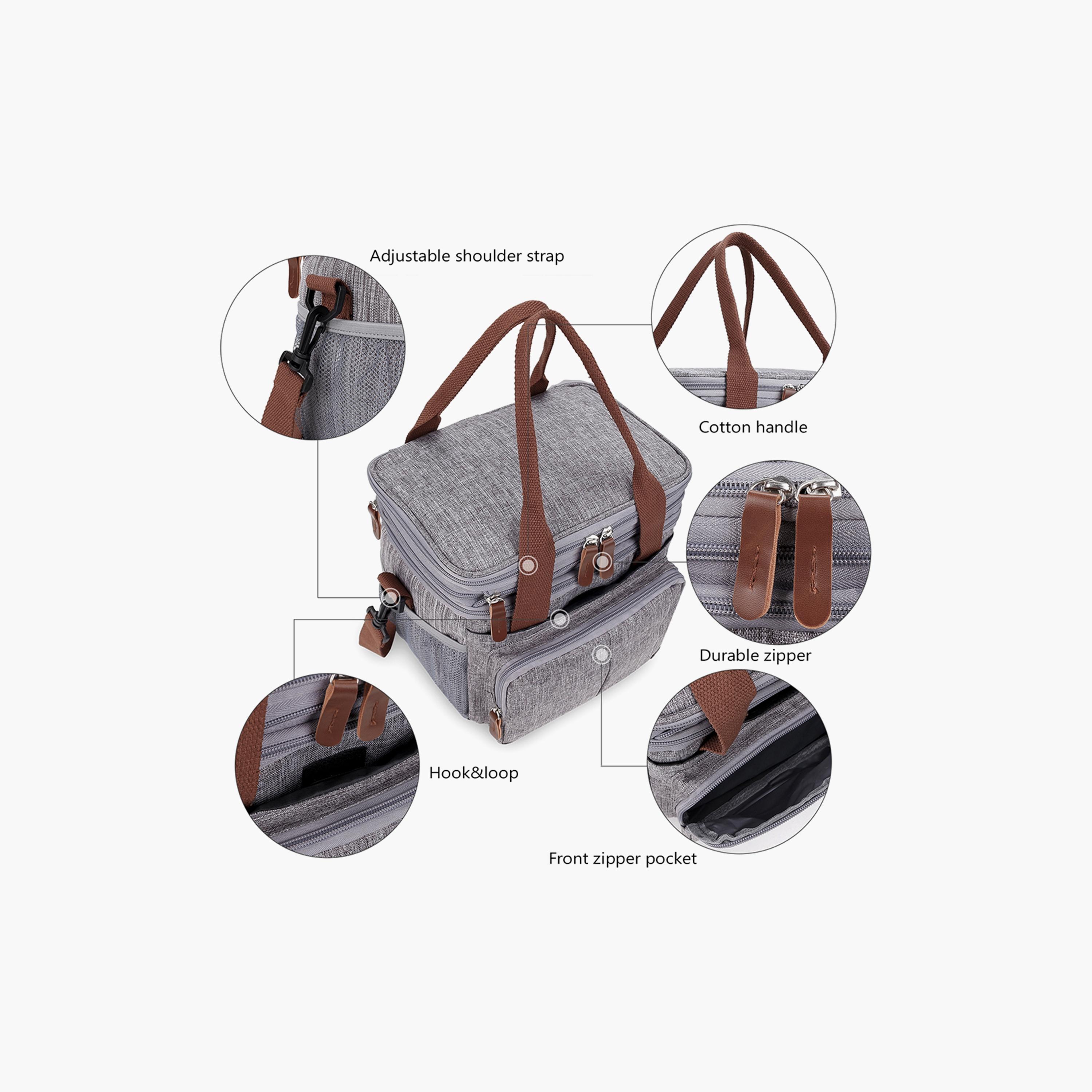 Little Story Insulated Lunch/Bottle Bag, Grey-school-lunchessentials-lunchbags-image-5